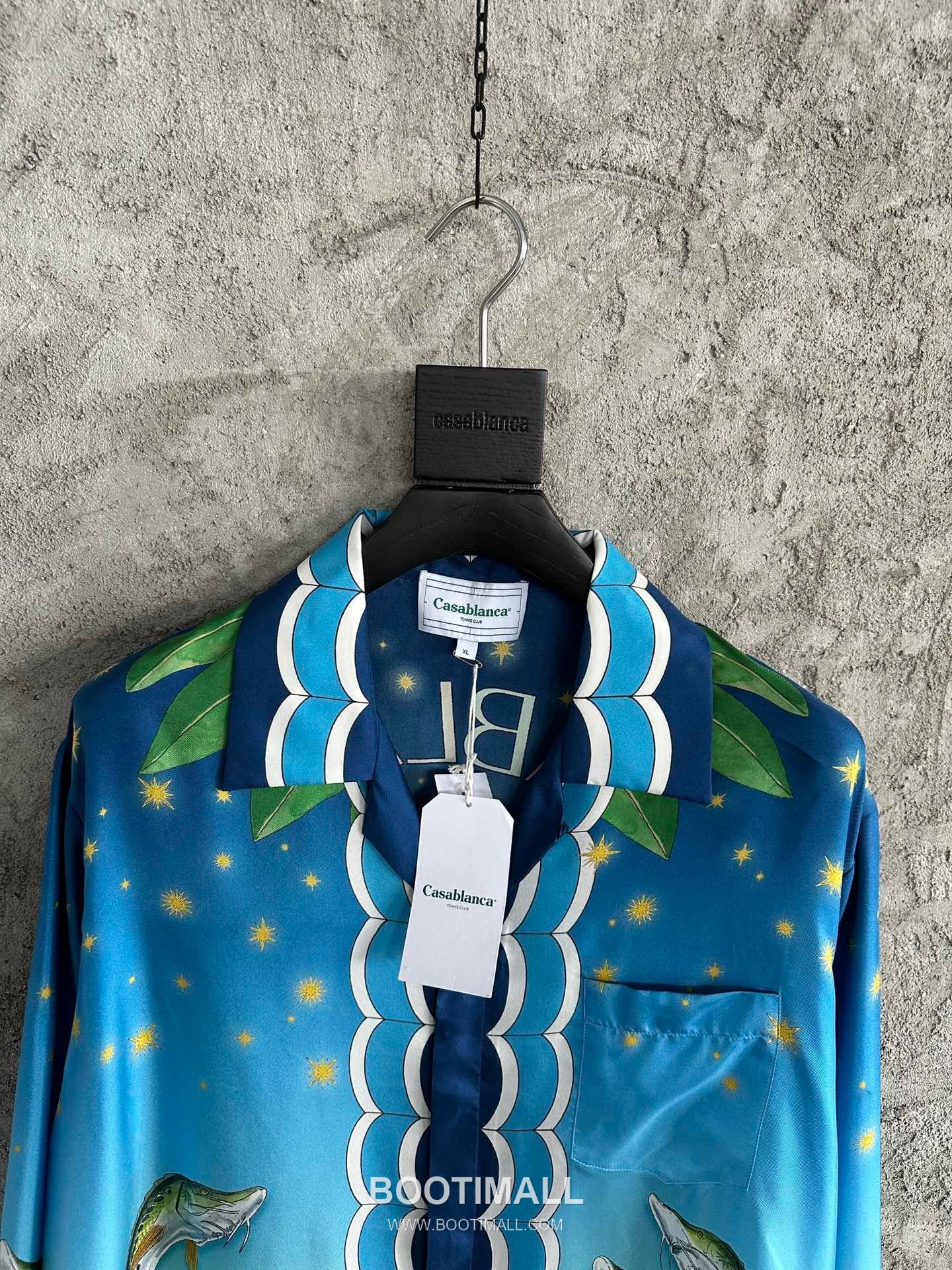 Casablanca Caviar Print Shirt Silk Blue 카사블랑카 캐비어 프린트 셔츠 실크 블루 3