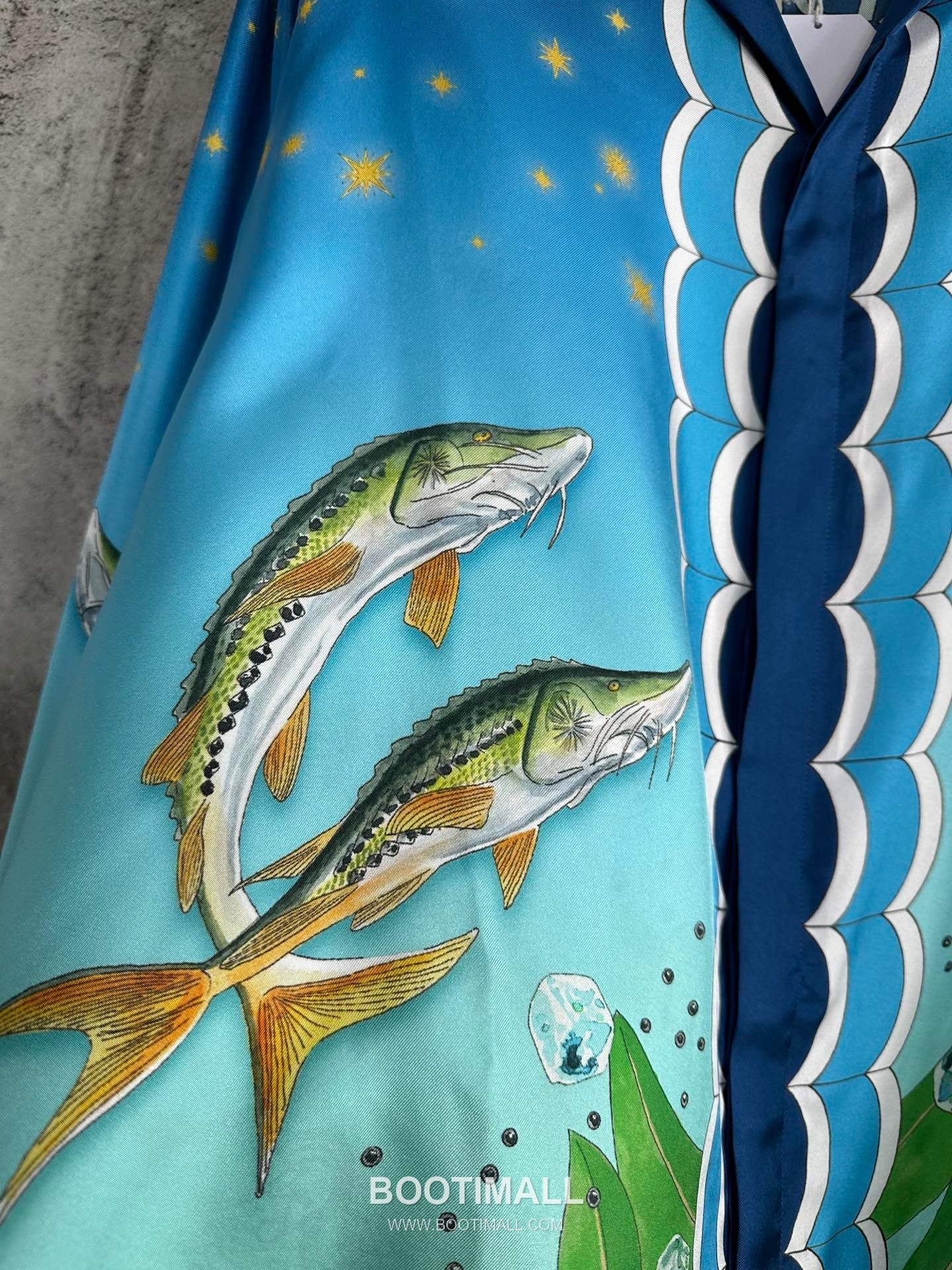 Casablanca Caviar Print Shirt Silk Blue 카사블랑카 캐비어 프린트 셔츠 실크 블루 6