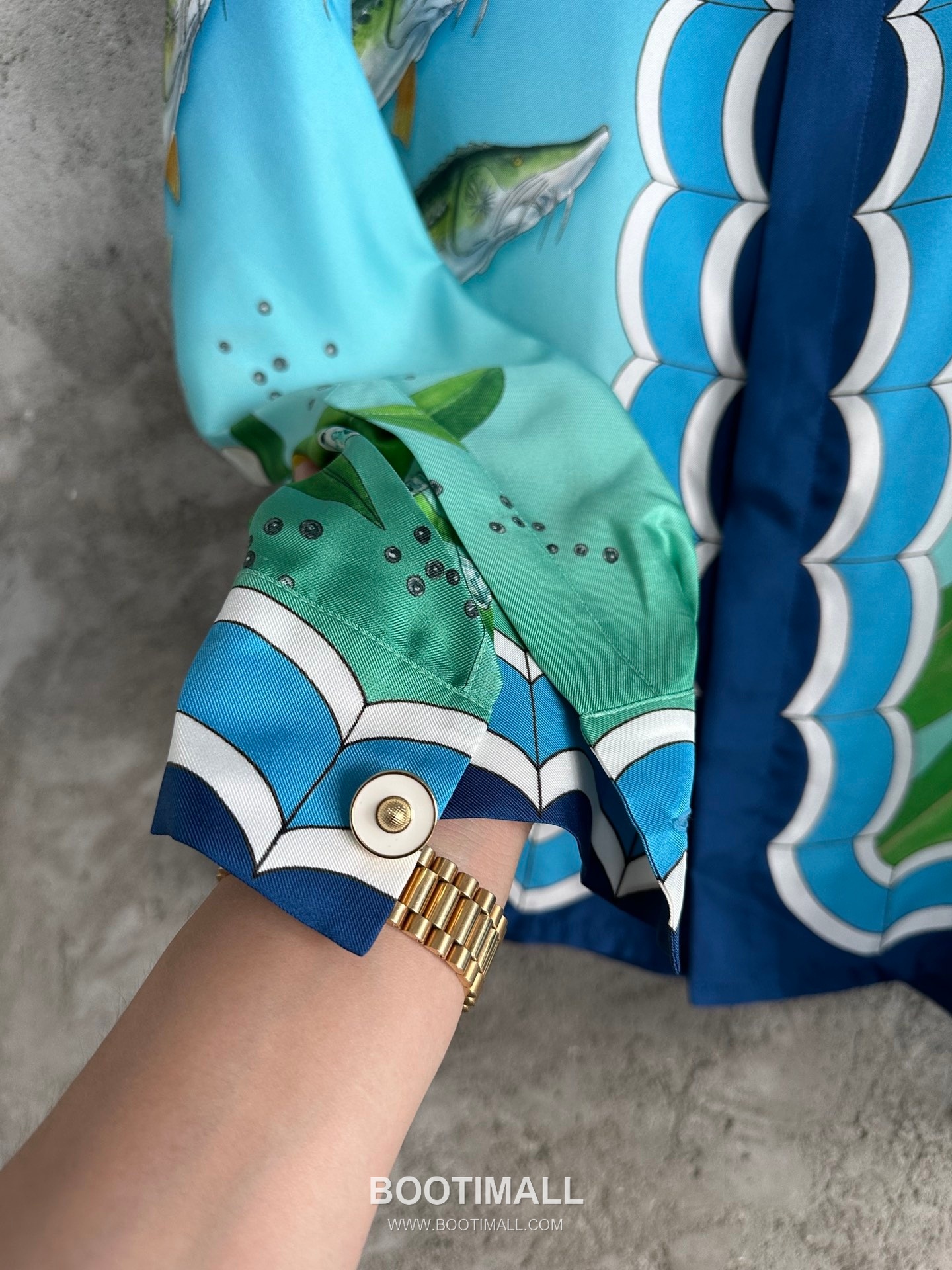 Casablanca Caviar Print Shirt Silk Blue 카사블랑카 캐비어 프린트 셔츠 실크 블루 7