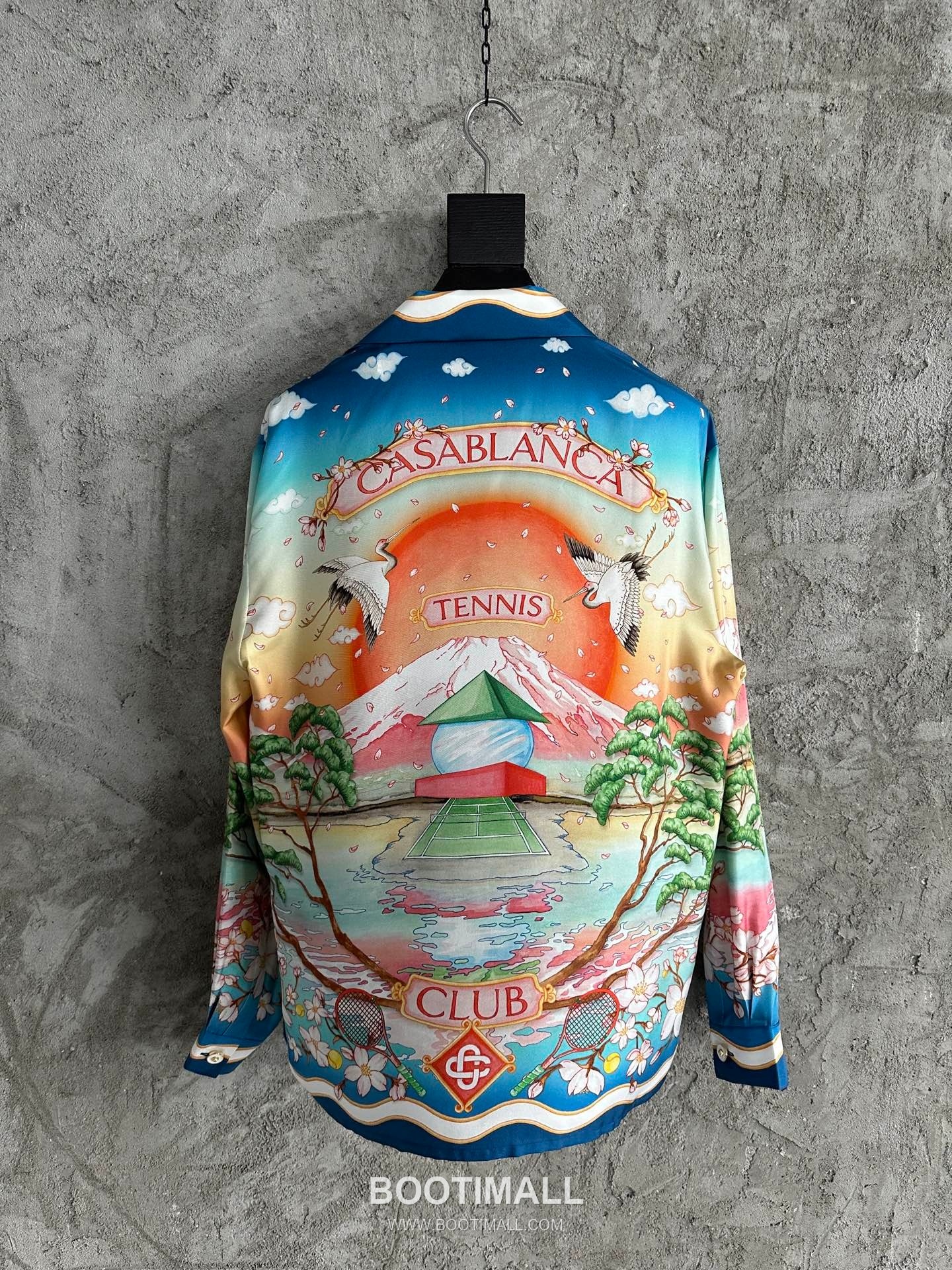 Casablanca Crane Silk Shirt Silk Blue 카사블랑카 학 프린트 실크 셔츠 실크 블루 2