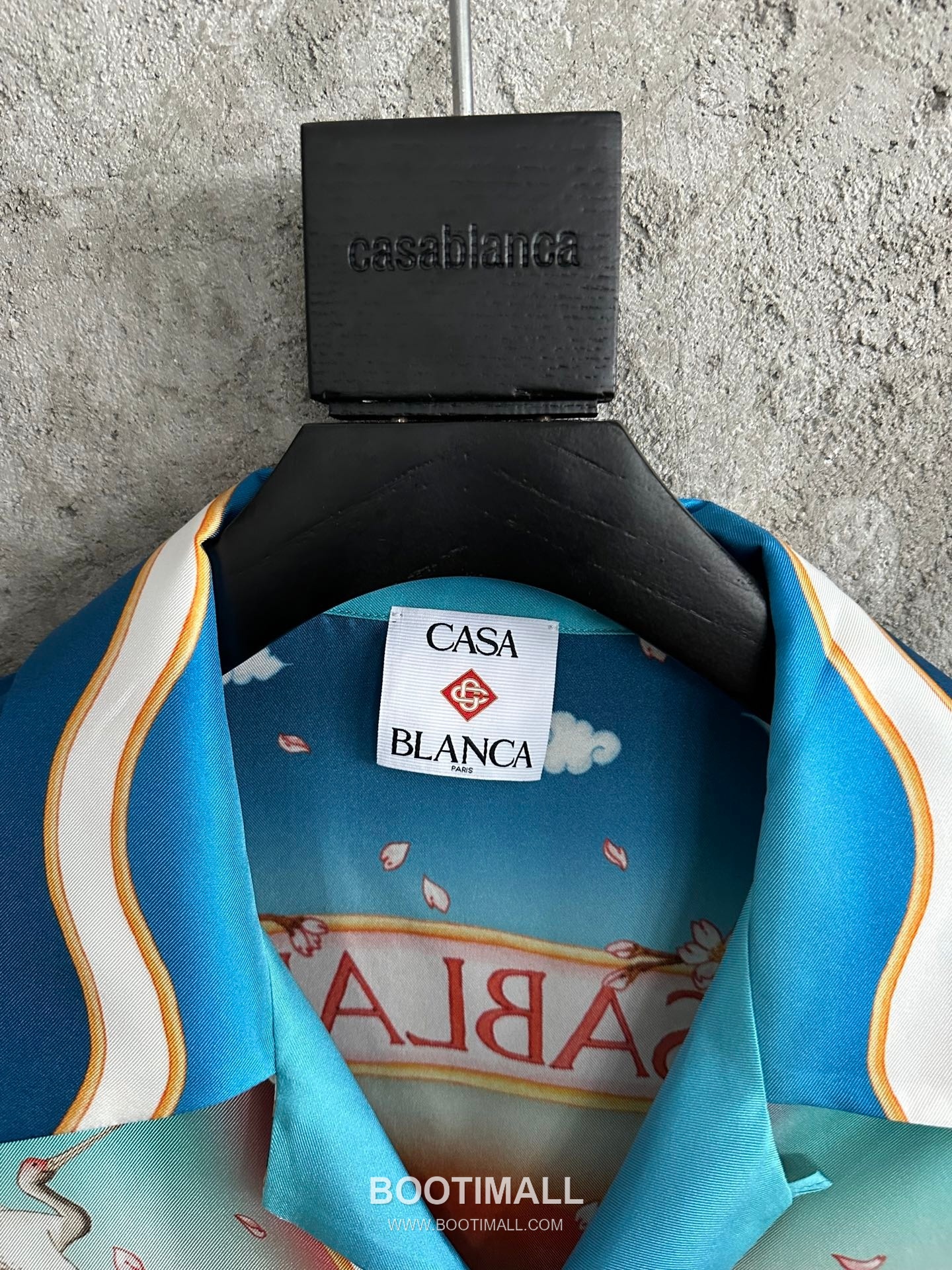 Casablanca Crane Silk Shirt Silk Blue 카사블랑카 학 프린트 실크 셔츠 실크 블루 4