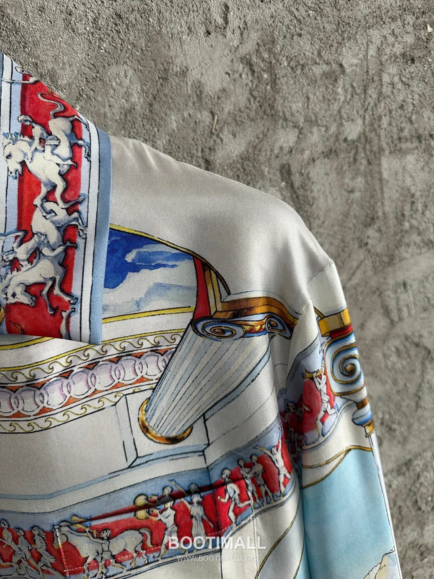 Casablanca Horse Print Shirt Silk White 카사블랑카 세마 프린트 셔츠 실크 화이트 4