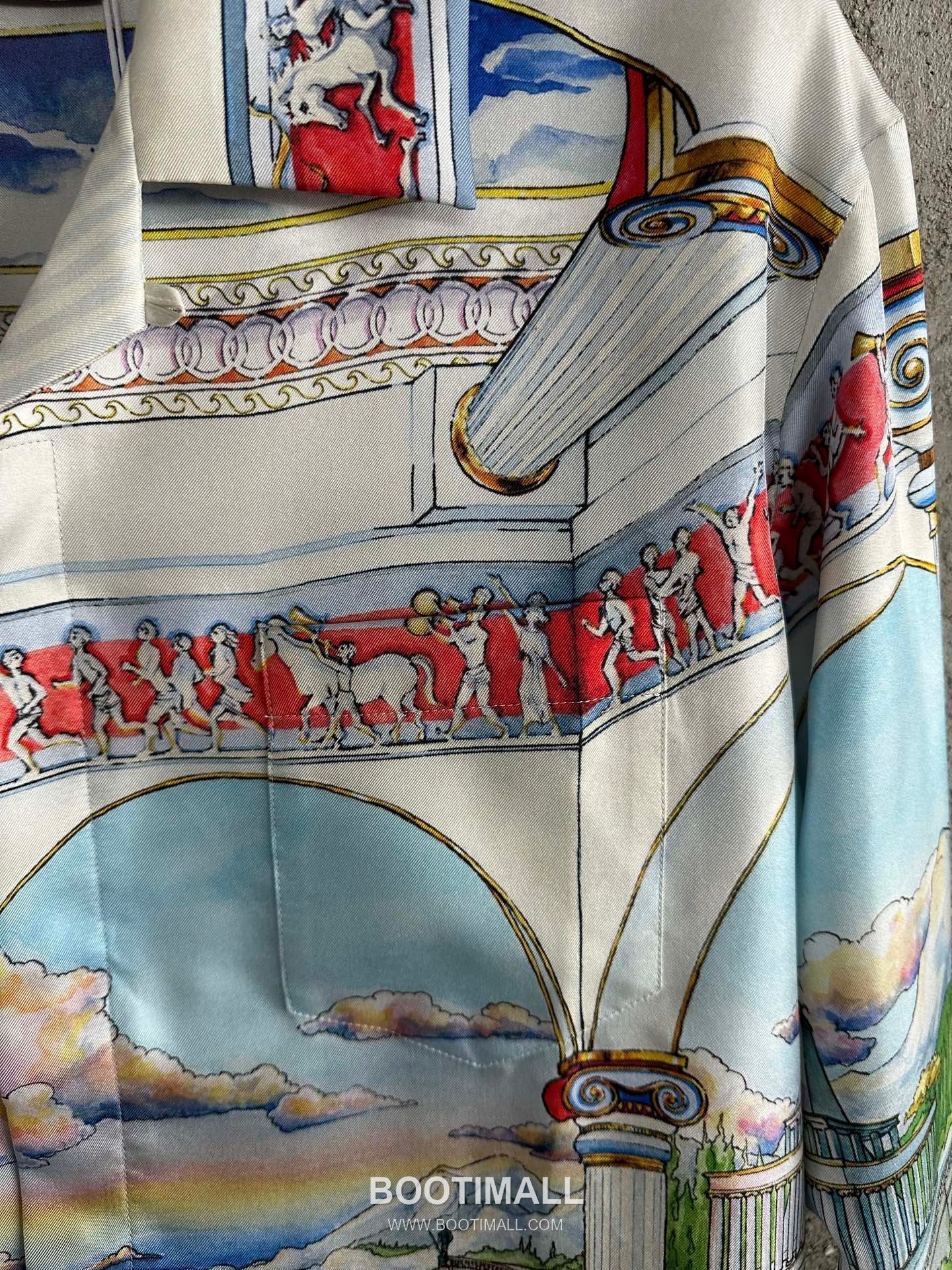 Casablanca Horse Print Shirt Silk White 카사블랑카 세마 프린트 셔츠 실크 화이트 5