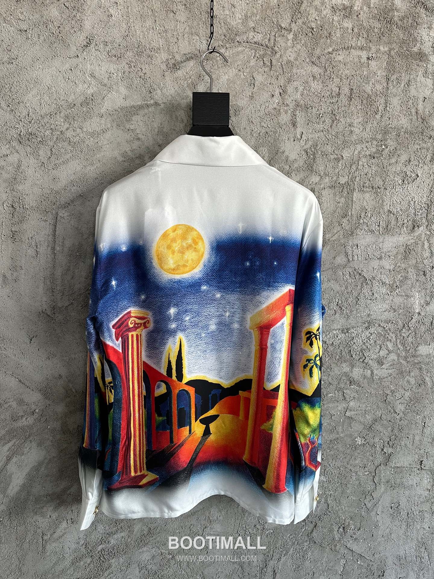 Casablanca Moon Print Shirt Silk White 카사블랑카 문 프린트 셔츠 실크 화이트 2