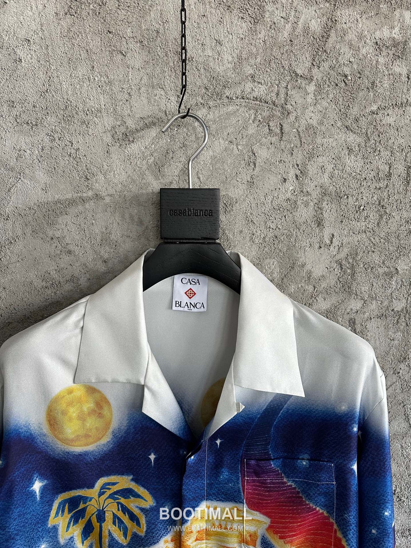 Casablanca Moon Print Shirt Silk White 카사블랑카 문 프린트 셔츠 실크 화이트 3