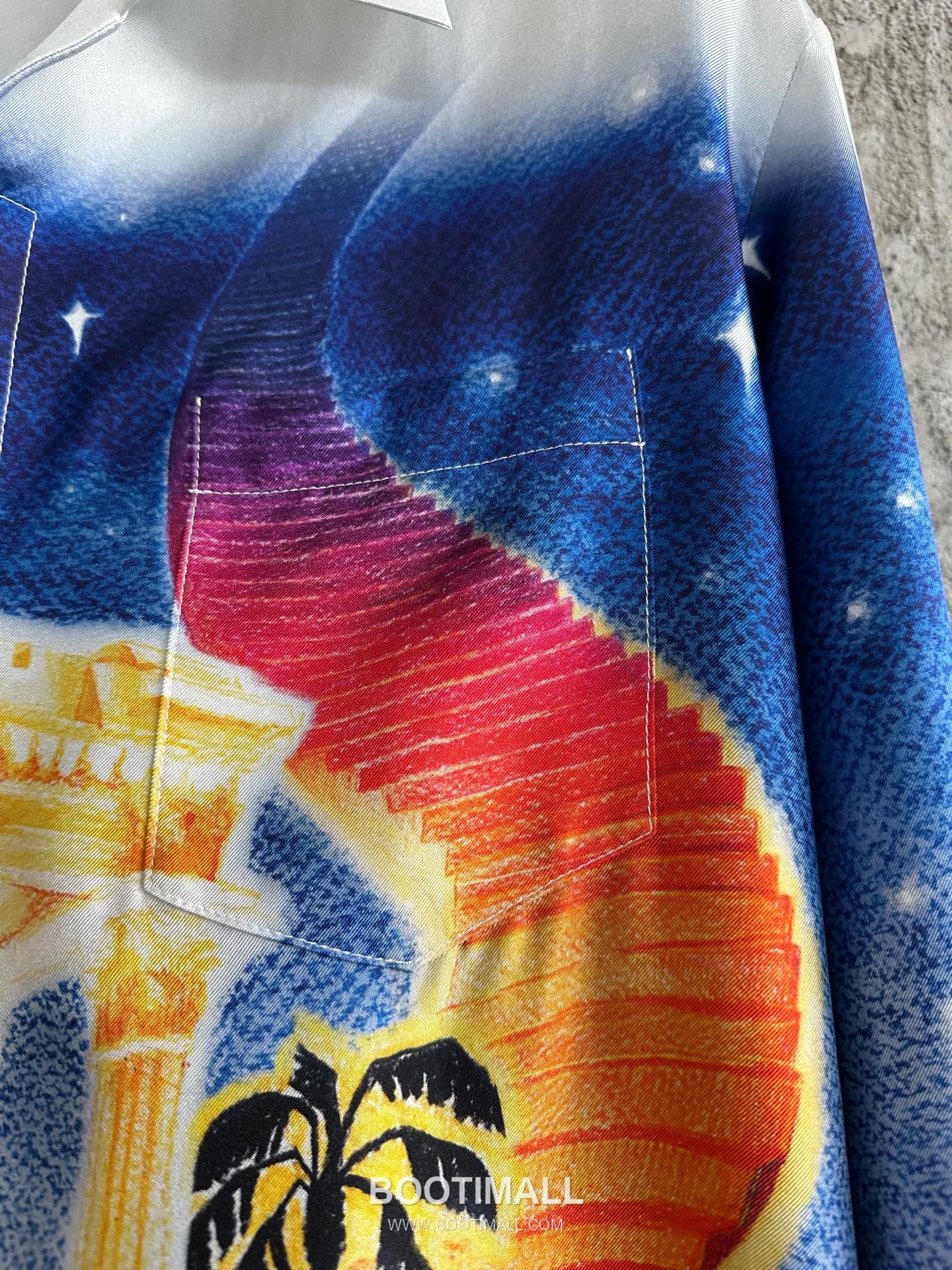 Casablanca Moon Print Shirt Silk White 카사블랑카 문 프린트 셔츠 실크 화이트 6