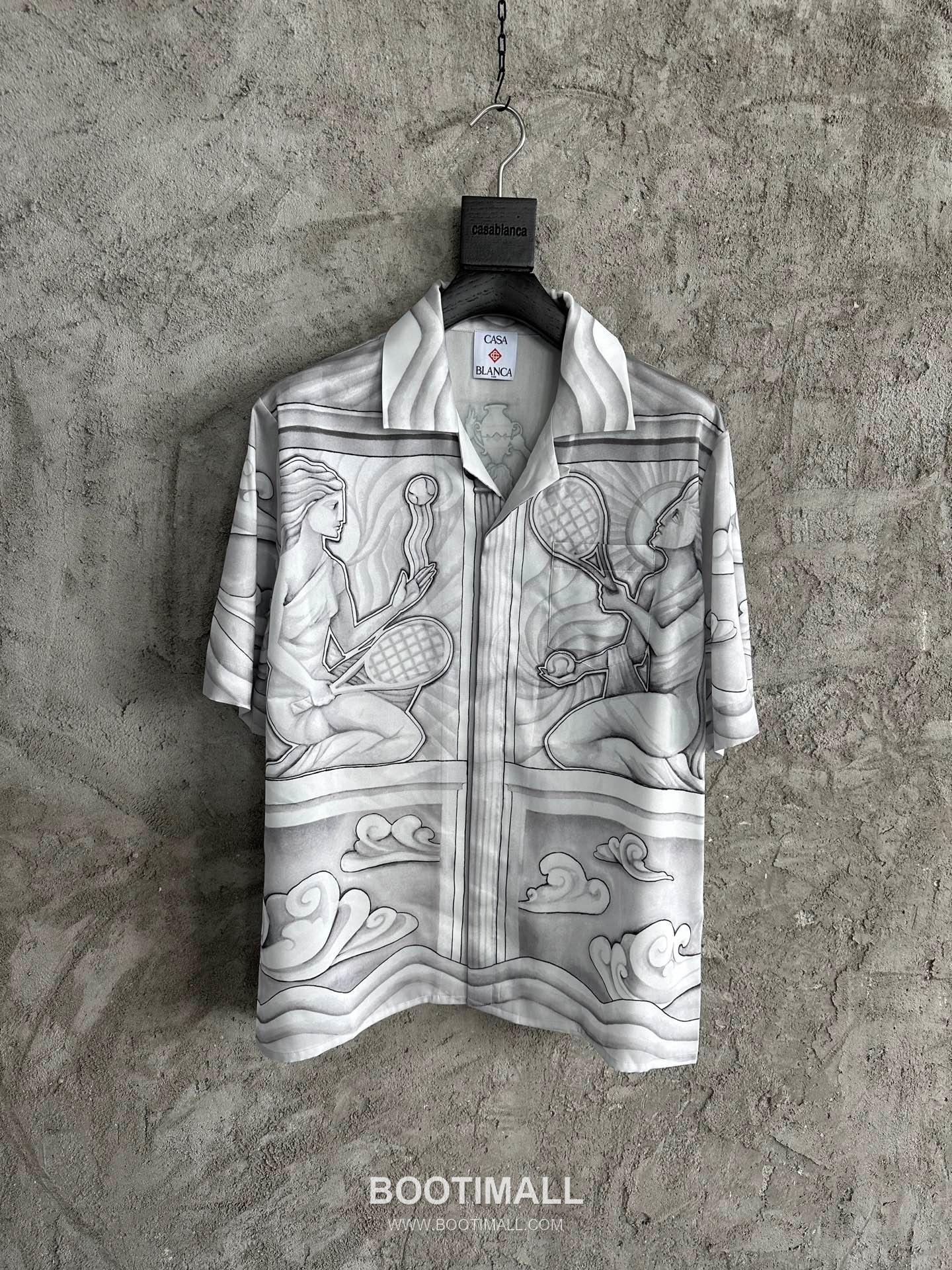 Casablanca Column Print Shirt Silk Grey 카사블랑카 로마 기둥 프린트 셔츠 실크 그레이 1