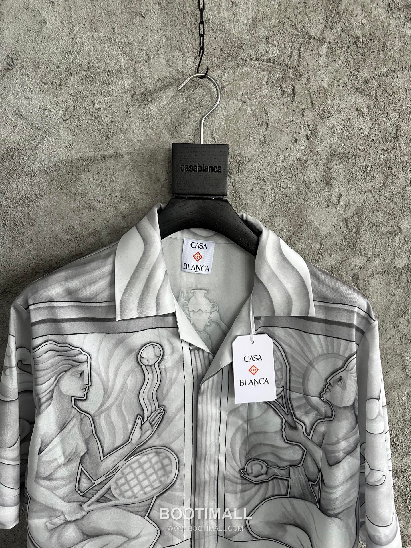 Casablanca Column Print Shirt Silk Grey 카사블랑카 로마 기둥 프린트 셔츠 실크 그레이 3