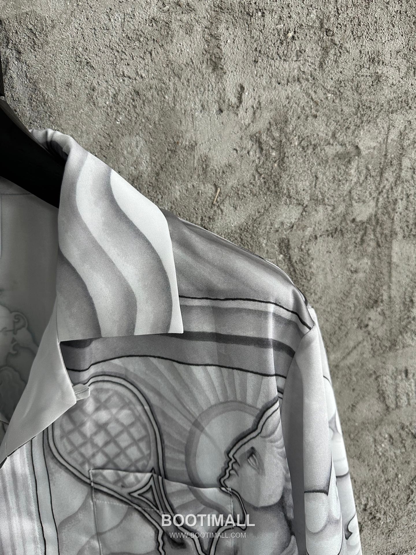 Casablanca Column Print Shirt Silk Grey 카사블랑카 로마 기둥 프린트 셔츠 실크 그레이 5