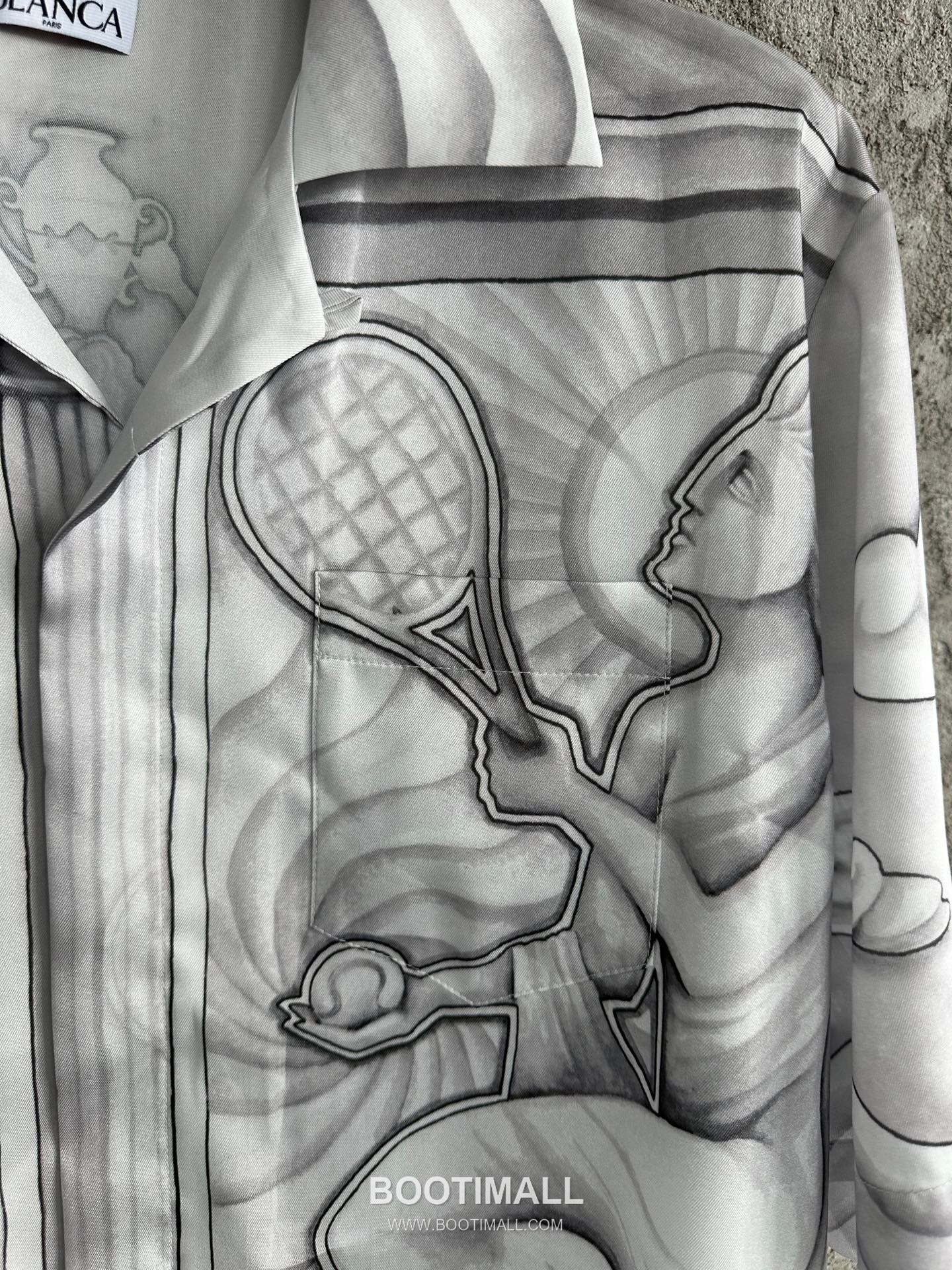 Casablanca Column Print Shirt Silk Grey 카사블랑카 로마 기둥 프린트 셔츠 실크 그레이 6