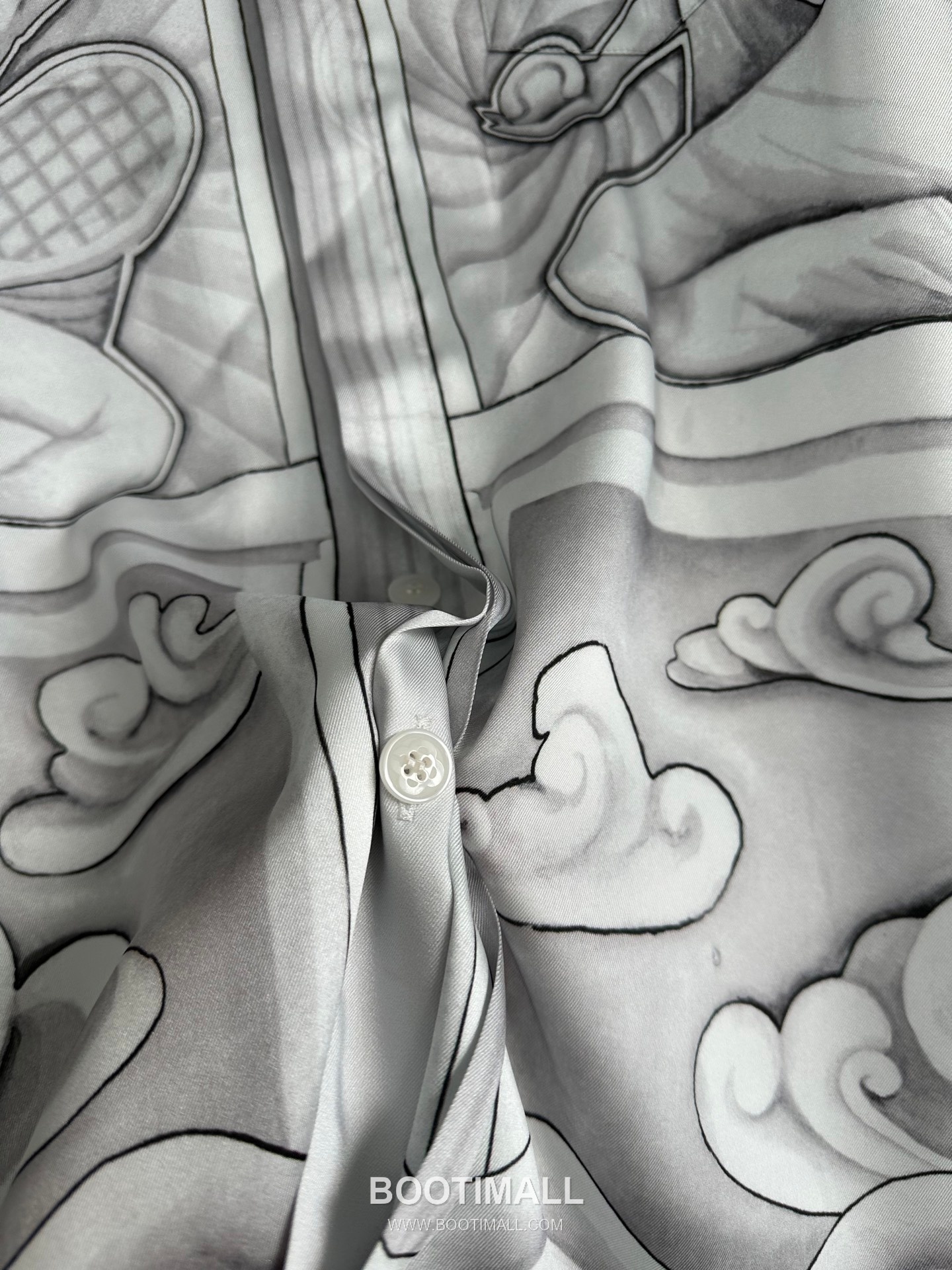 Casablanca Column Print Shirt Silk Grey 카사블랑카 로마 기둥 프린트 셔츠 실크 그레이 8