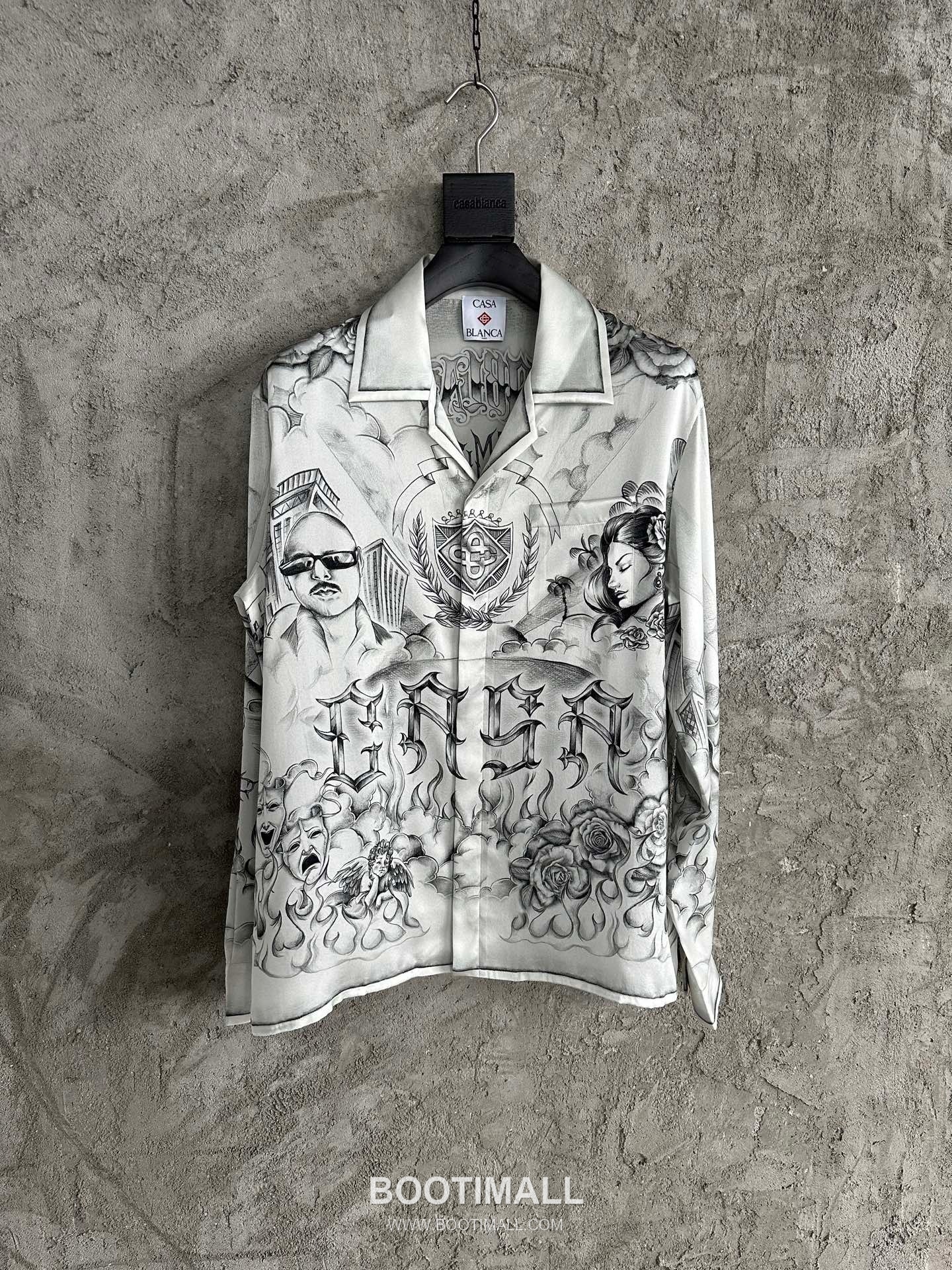 Casablanca Helicopter Silk Shirt Silk White 카사블랑카 헬리콥터 실크 셔츠 실크 화이트 1