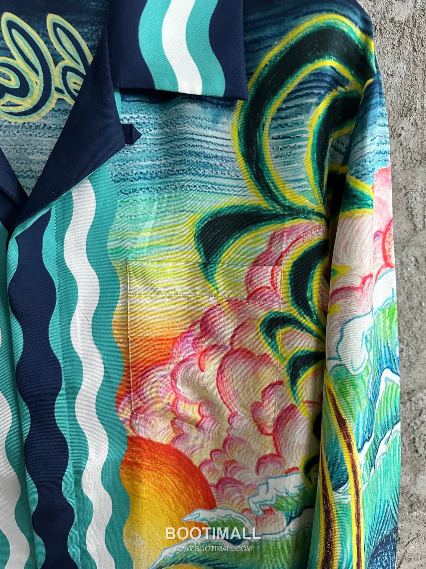 Casablanca Goose Print Shirt Silk Multicolor 카사블랑카 거위 프린트 셔츠 실크 멀티컬러 9