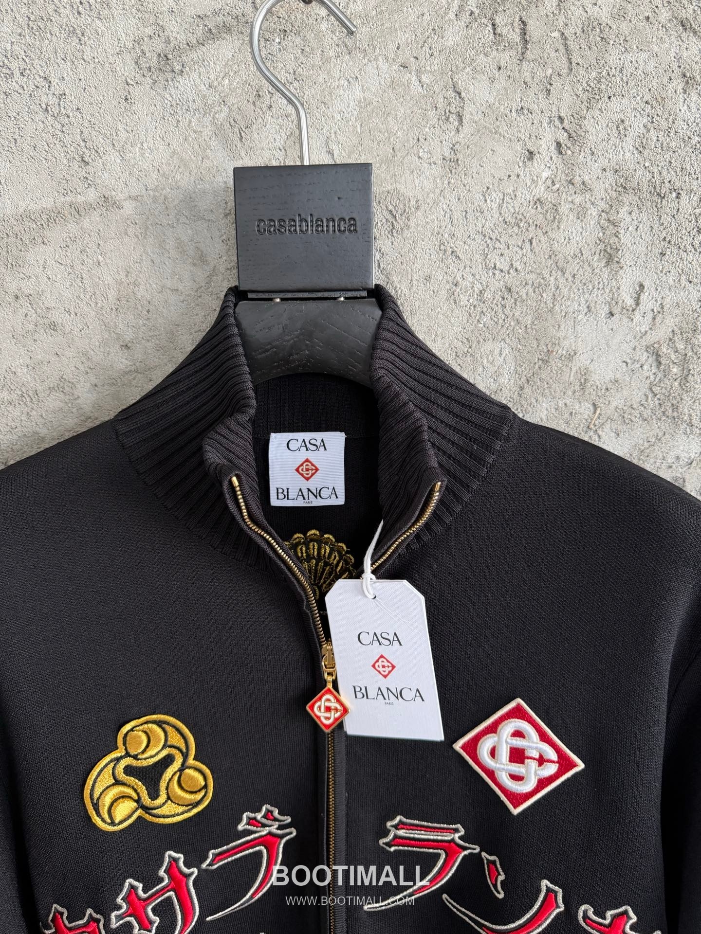 Casablanca Tokyo Embroidered Cardigan Cotton Black 카사블랑카 도쿄 자수 가디건 코튼 블랙 5