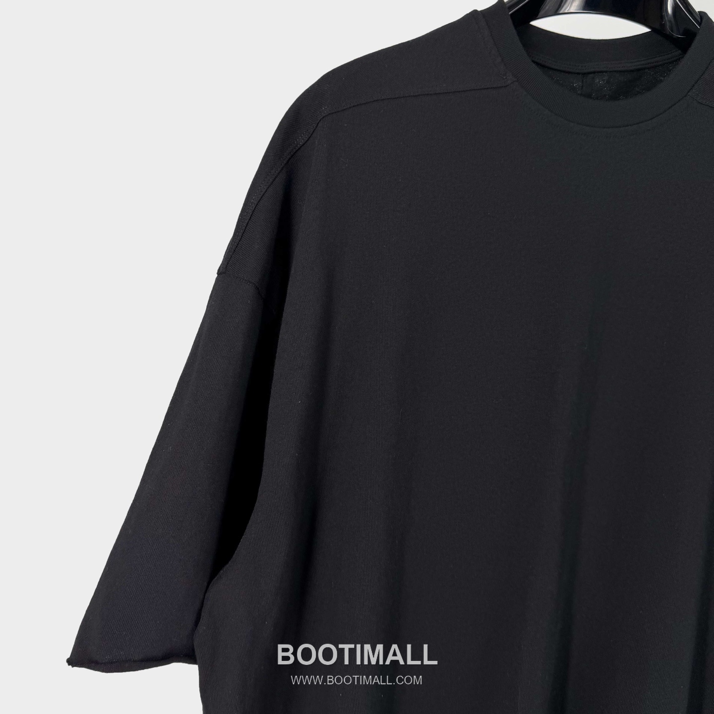 Rick Owens Rolled Hem T-Shirt Cotton Black 릭오웬스 롤드 헴 티셔츠 코튼 블랙 4