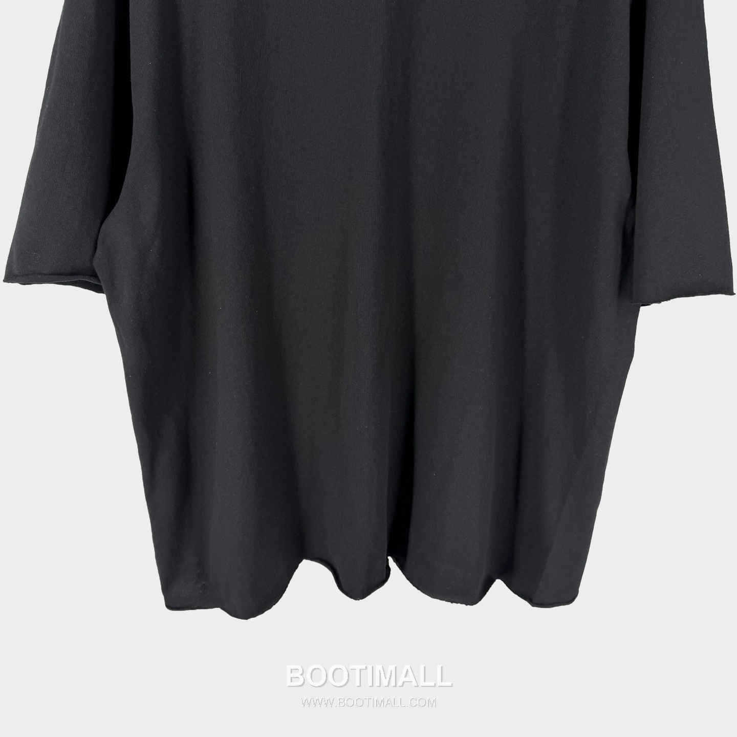 Rick Owens Rolled Hem T-Shirt Cotton Black 릭오웬스 롤드 헴 티셔츠 코튼 블랙 6