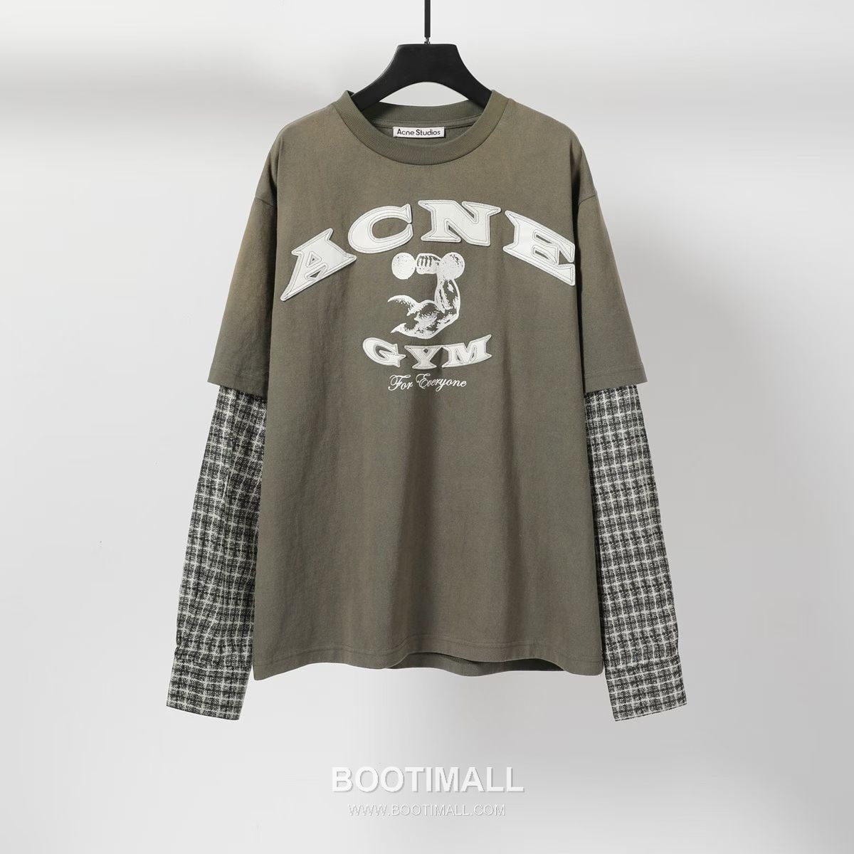 Acne Studios Washed Layered Tee Cotton Green Long Sleeve T-shirt 아크네스튜디오 워시드 레이어드 티 코튼 그린 긴팔 티셔츠 1