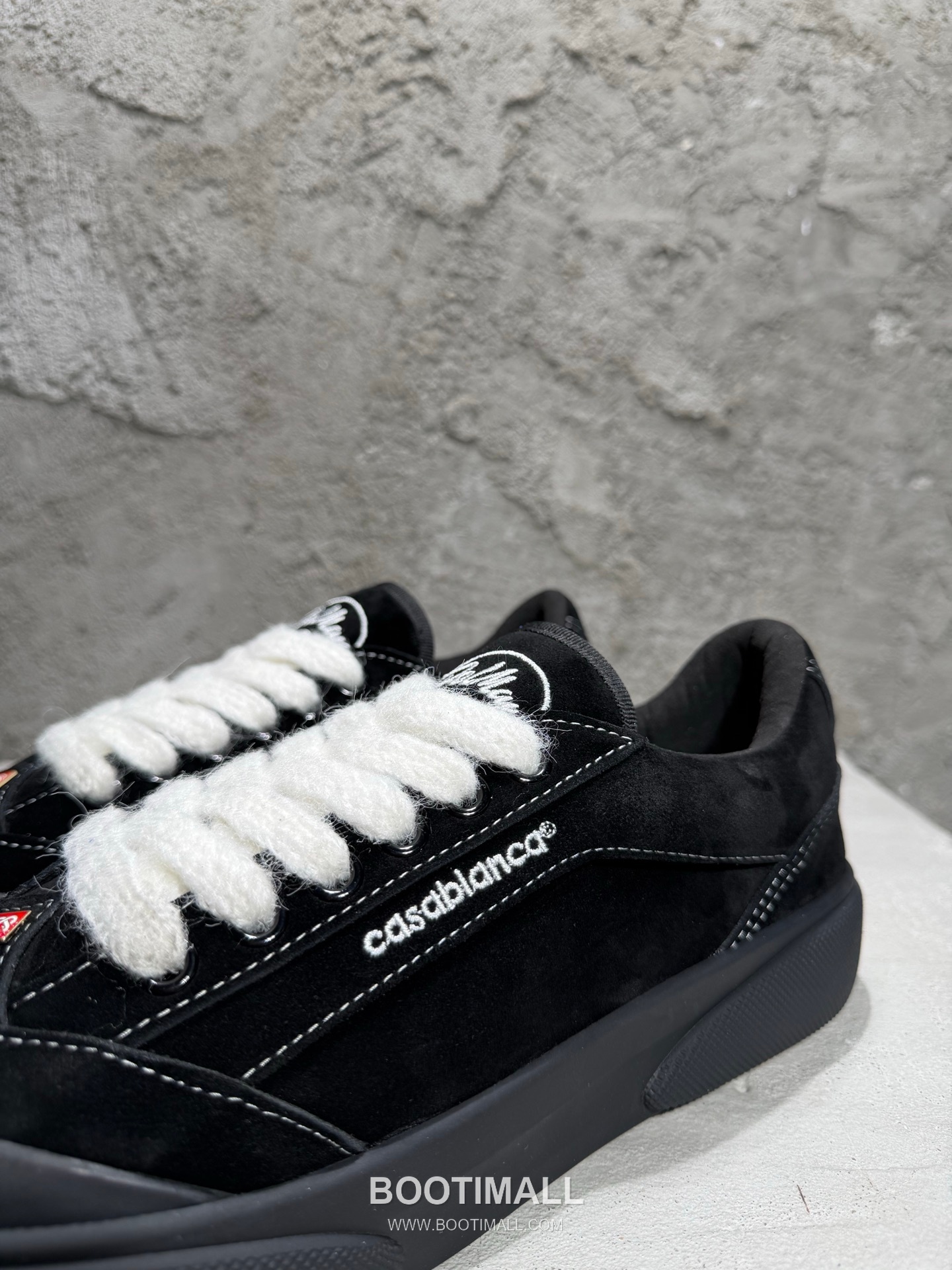 Casablanca Samurai Sneaker Suede Cowhide Black Sneakers 카사블랑카 사무라이 스니커즈 스웨이드 소가죽 블랙 4