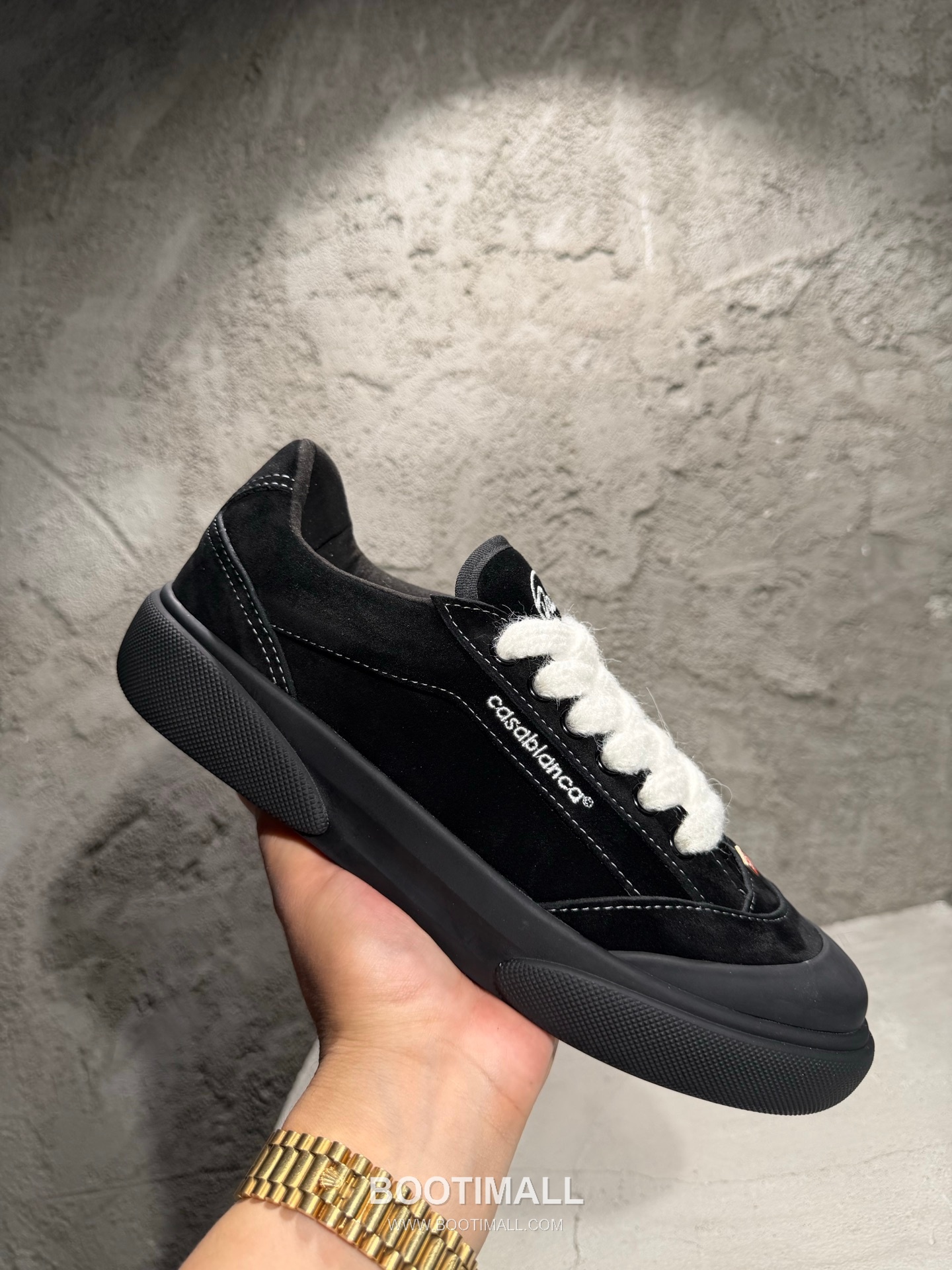 Casablanca Samurai Sneaker Suede Cowhide Black Sneakers 카사블랑카 사무라이 스니커즈 스웨이드 소가죽 블랙 6