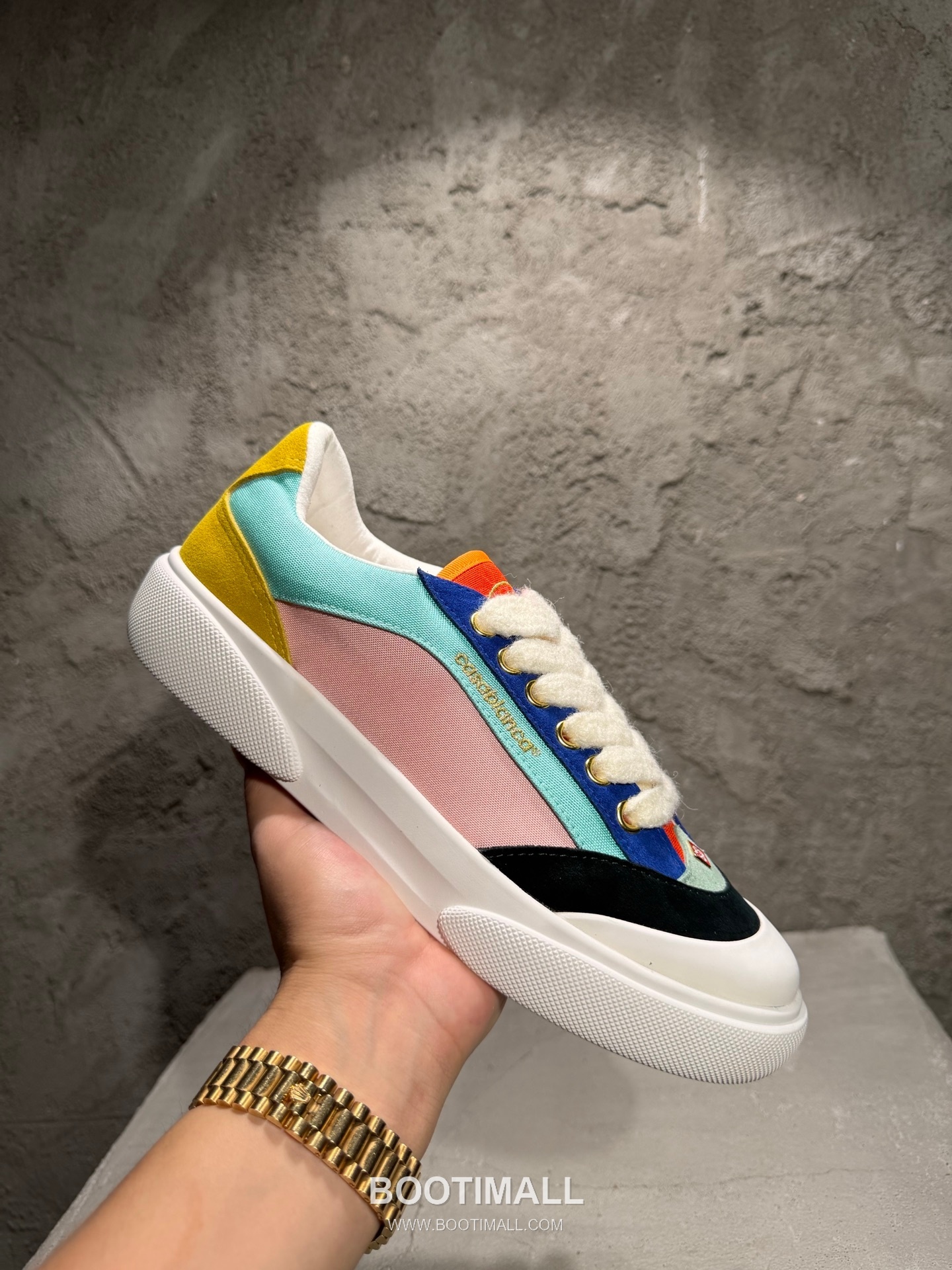 Casablanca Colorblock Sneakers Suede Leather Canvas Black 카사블랑카 컬러블록 스니커즈 스웨이드 소가죽 캔버스 블랙 1