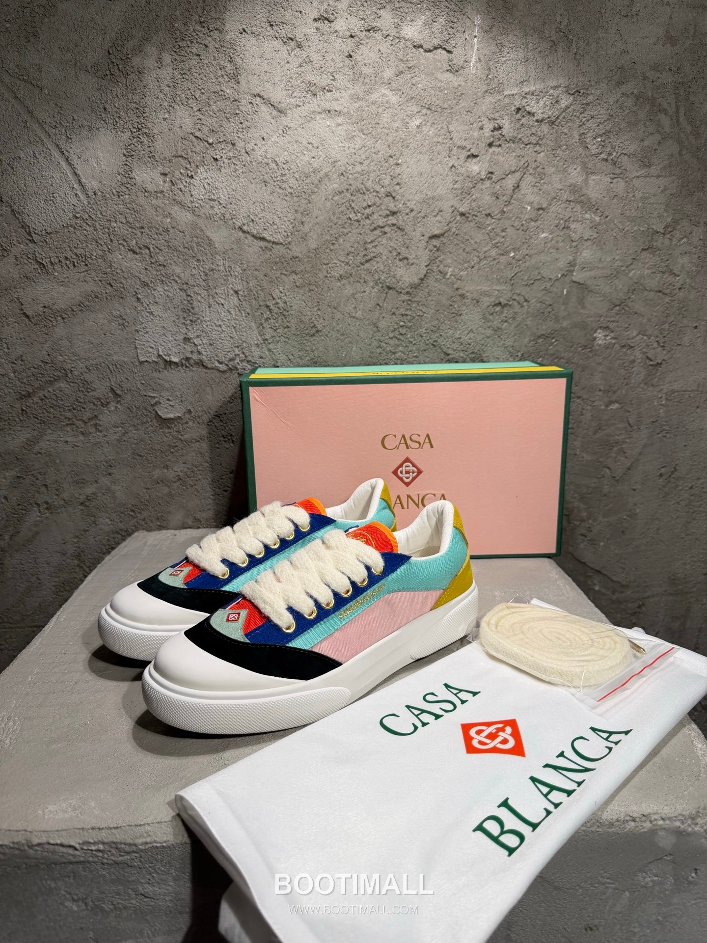 Casablanca Colorblock Sneakers Suede Leather Canvas Black 카사블랑카 컬러블록 스니커즈 스웨이드 소가죽 캔버스 블랙 2