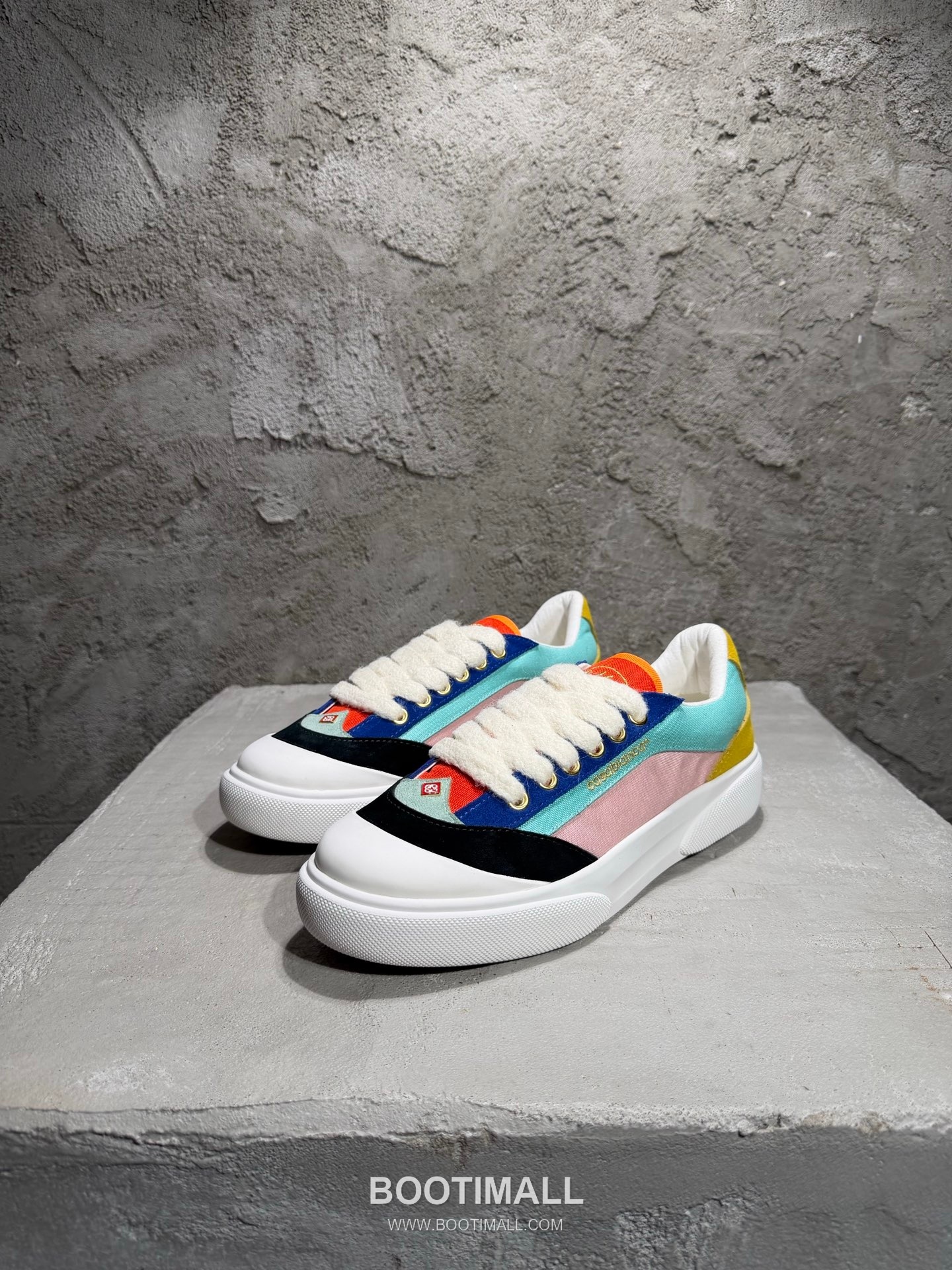 Casablanca Colorblock Sneakers Suede Leather Canvas Black 카사블랑카 컬러블록 스니커즈 스웨이드 소가죽 캔버스 블랙 3