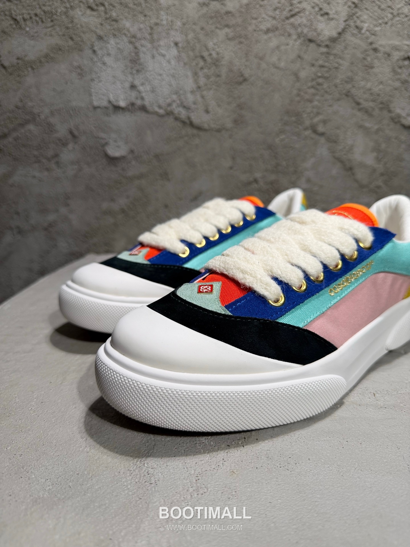 Casablanca Colorblock Sneakers Suede Leather Canvas Black 카사블랑카 컬러블록 스니커즈 스웨이드 소가죽 캔버스 블랙 4