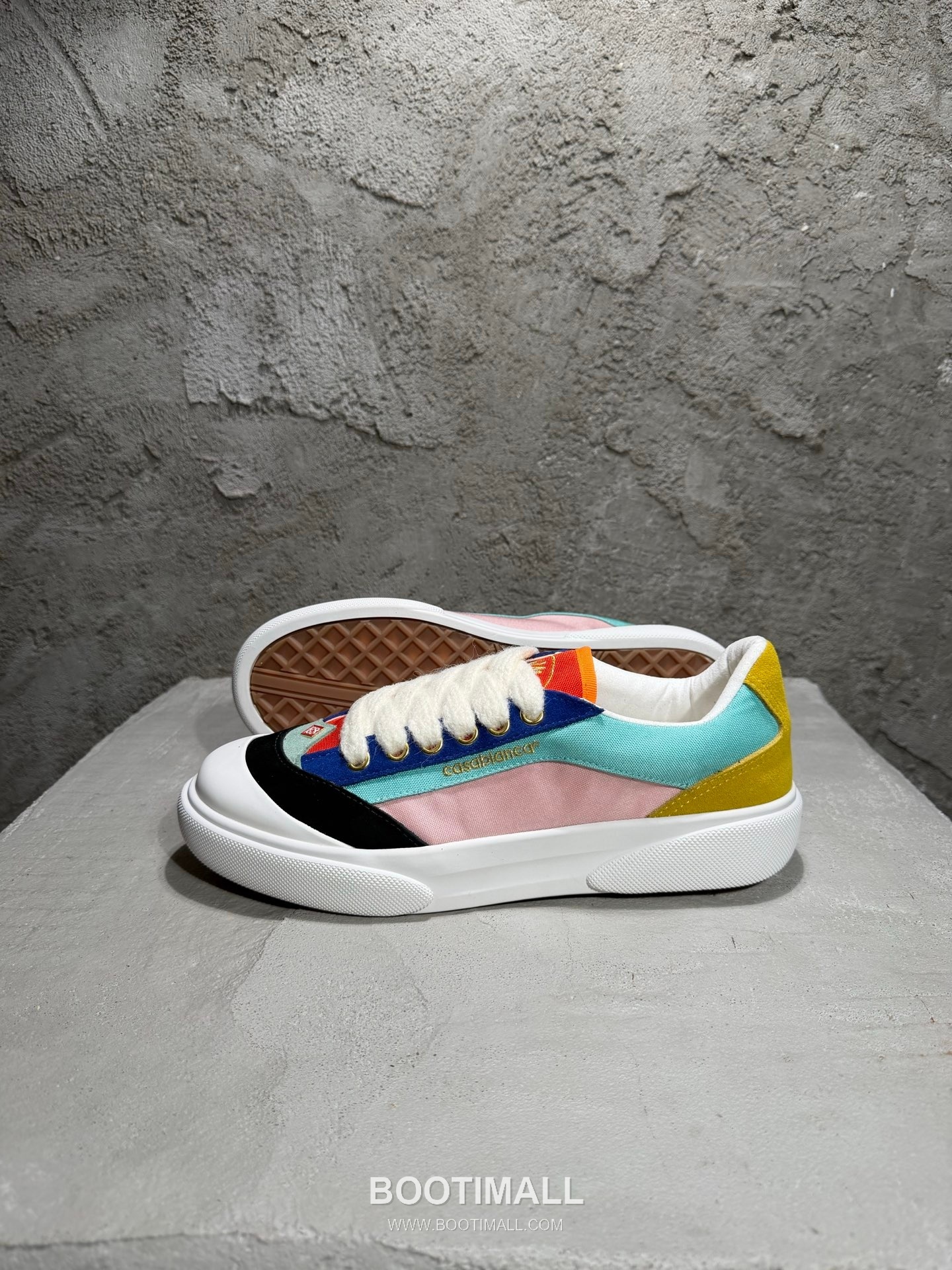 Casablanca Colorblock Sneakers Suede Leather Canvas Black 카사블랑카 컬러블록 스니커즈 스웨이드 소가죽 캔버스 블랙 7