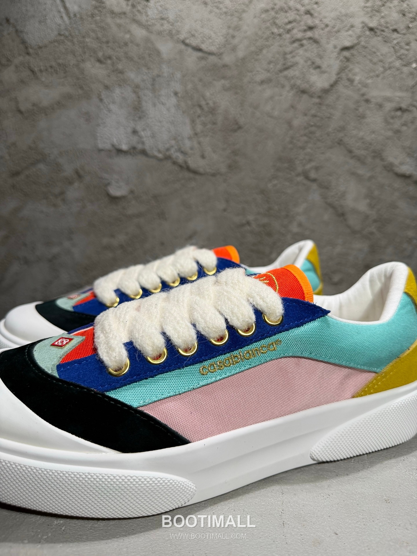 Casablanca Colorblock Sneakers Suede Leather Canvas Black 카사블랑카 컬러블록 스니커즈 스웨이드 소가죽 캔버스 블랙 9