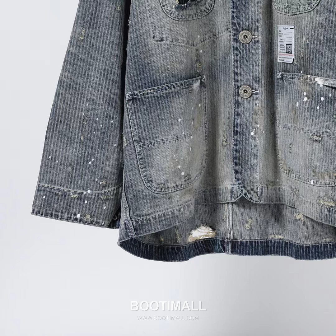 Maison Mihara Yasuhiro Jacquard Denim Shirt Jacket Cotton Blue 메종 미하라 야스히로 자카드 데님 셔츠 자켓 코튼 블루 6