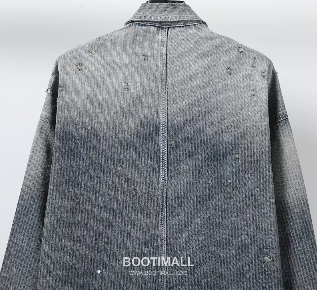 Maison Mihara Yasuhiro Jacquard Denim Shirt Jacket Cotton Blue 메종 미하라 야스히로 자카드 데님 셔츠 자켓 코튼 블루 8