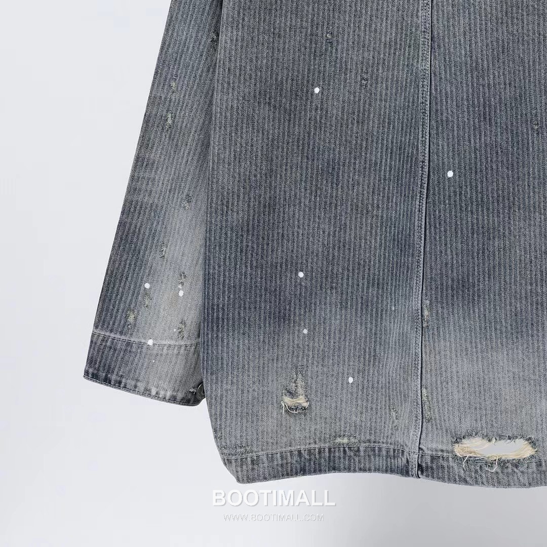 Maison Mihara Yasuhiro Jacquard Denim Shirt Jacket Cotton Blue 메종 미하라 야스히로 자카드 데님 셔츠 자켓 코튼 블루 9