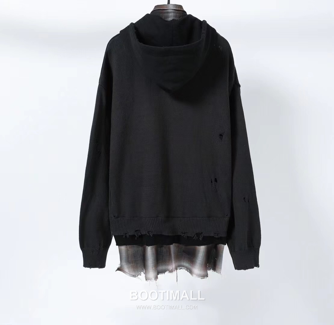 Maison Mihara Yasuhiro Layered Knit Hoodie Cotton Jacket 메종 미하라 야스히로 레이어드 니트 후디 코튼 자켓 2