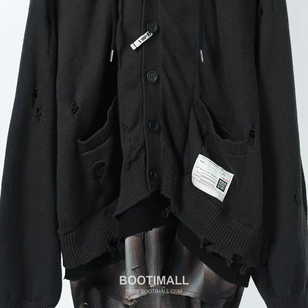 Maison Mihara Yasuhiro Layered Knit Hoodie Cotton Jacket 메종 미하라 야스히로 레이어드 니트 후디 코튼 자켓 4