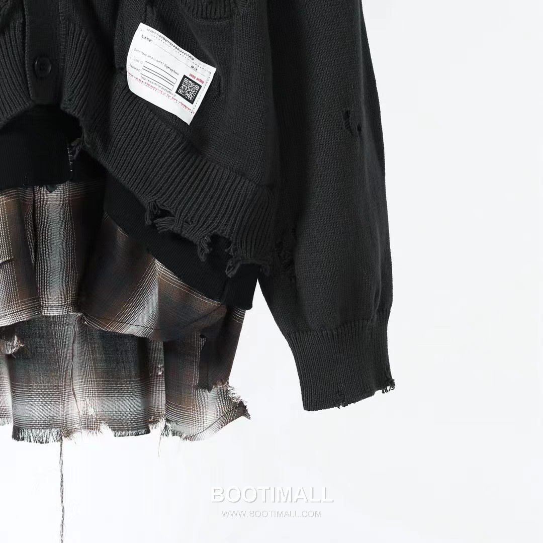 Maison Mihara Yasuhiro Layered Knit Hoodie Cotton Jacket 메종 미하라 야스히로 레이어드 니트 후디 코튼 자켓 6