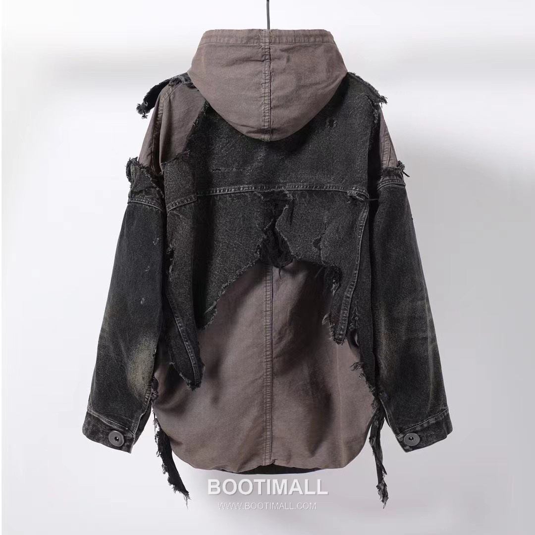 Maison Mihara Yasuhiro Layered Denim Jacket Cotton Black 메종 미하라 야스히로 레이어드 데님 자켓 코튼 블랙 4