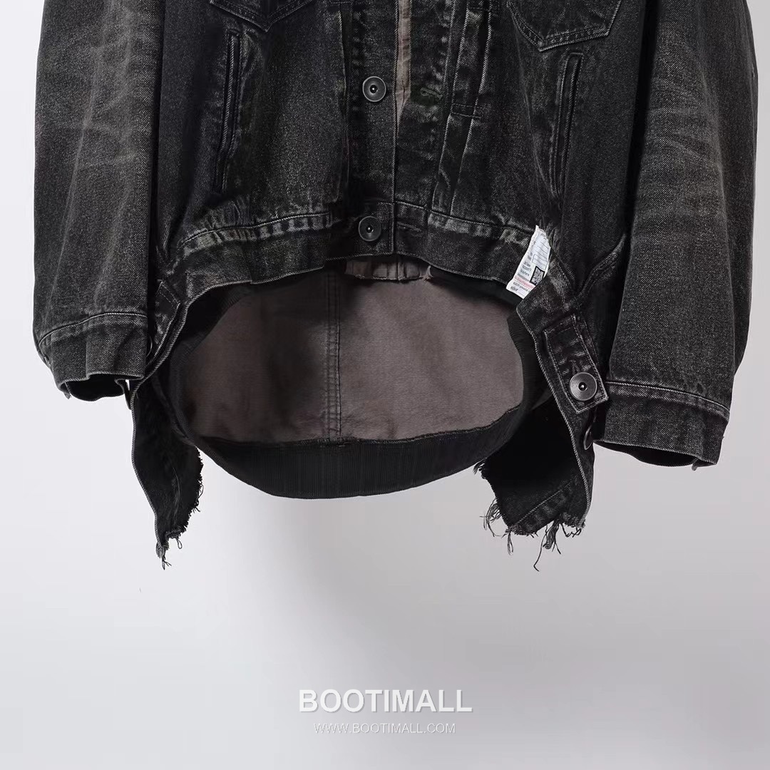 Maison Mihara Yasuhiro Layered Denim Jacket Cotton Black 메종 미하라 야스히로 레이어드 데님 자켓 코튼 블랙 8