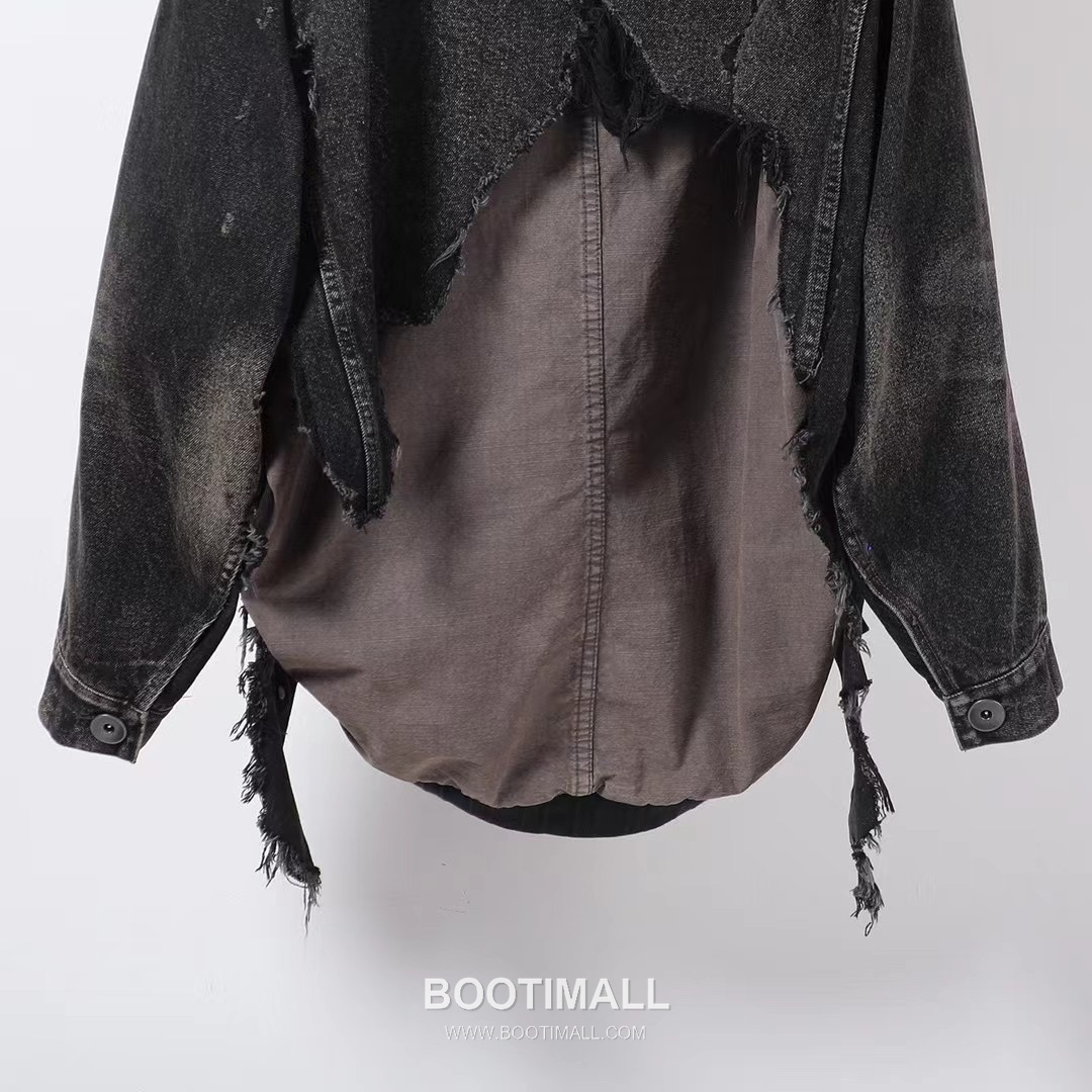 Maison Mihara Yasuhiro Layered Denim Jacket Cotton Black 메종 미하라 야스히로 레이어드 데님 자켓 코튼 블랙 10