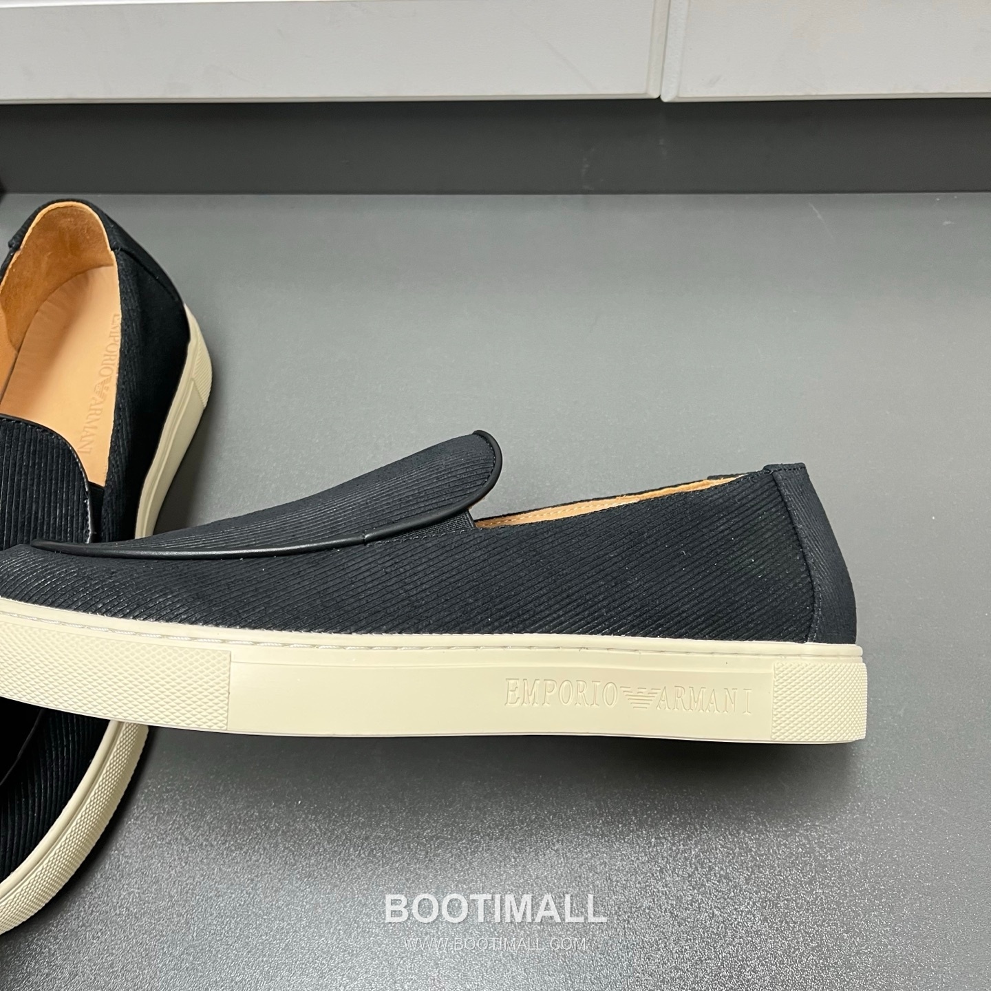 Armani Leather Loafer Suede Calfskin Black Gray 아르마니 코튼 레더 로퍼 스웨이드 송아지가죽 블랙 그레이 3