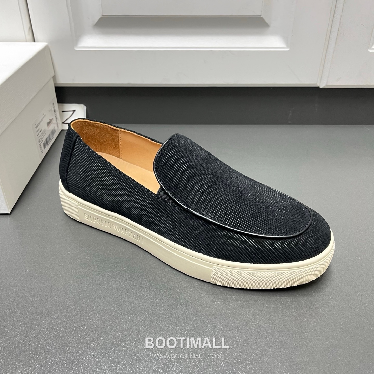Armani Leather Loafer Suede Calfskin Black Gray 아르마니 코튼 레더 로퍼 스웨이드 송아지가죽 블랙 그레이 5