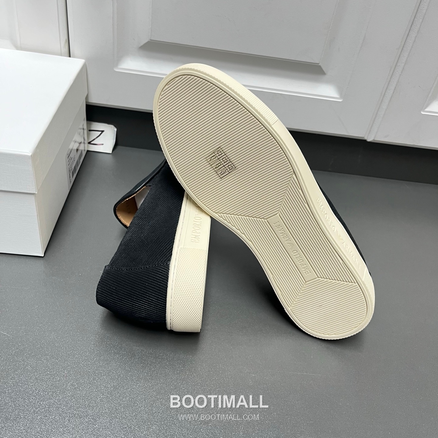 Armani Leather Loafer Suede Calfskin Black Gray 아르마니 코튼 레더 로퍼 스웨이드 송아지가죽 블랙 그레이 9