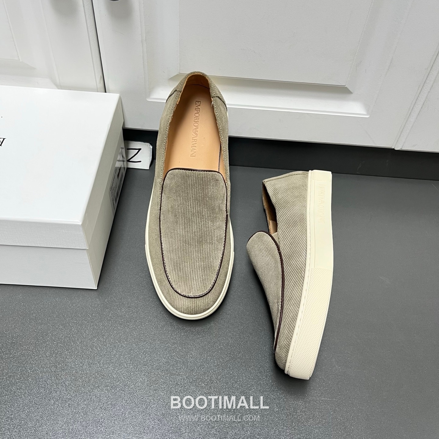 Armani Leather Loafer Suede Calfskin Black Gray 아르마니 코튼 레더 로퍼 스웨이드 송아지가죽 블랙 그레이 1