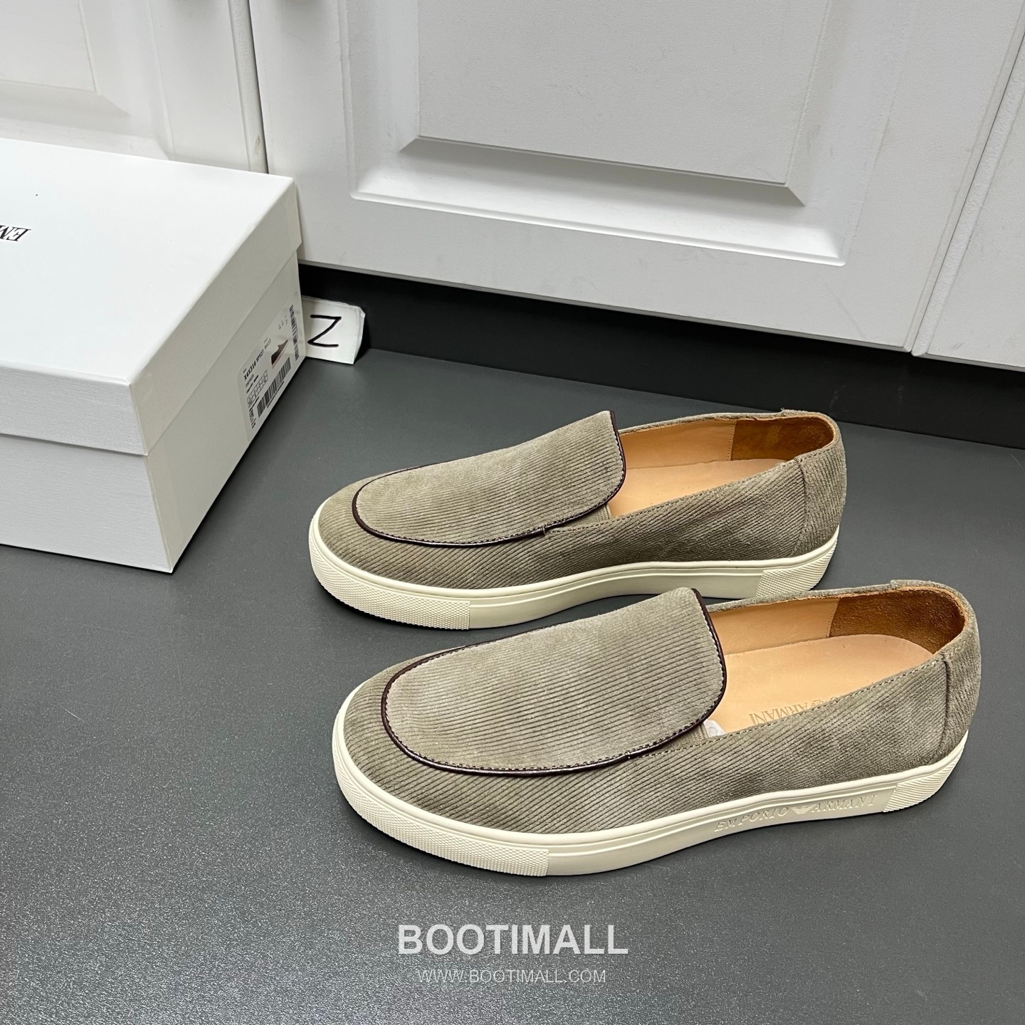 Armani Leather Loafer Suede Calfskin Black Gray 아르마니 코튼 레더 로퍼 스웨이드 송아지가죽 블랙 그레이 2