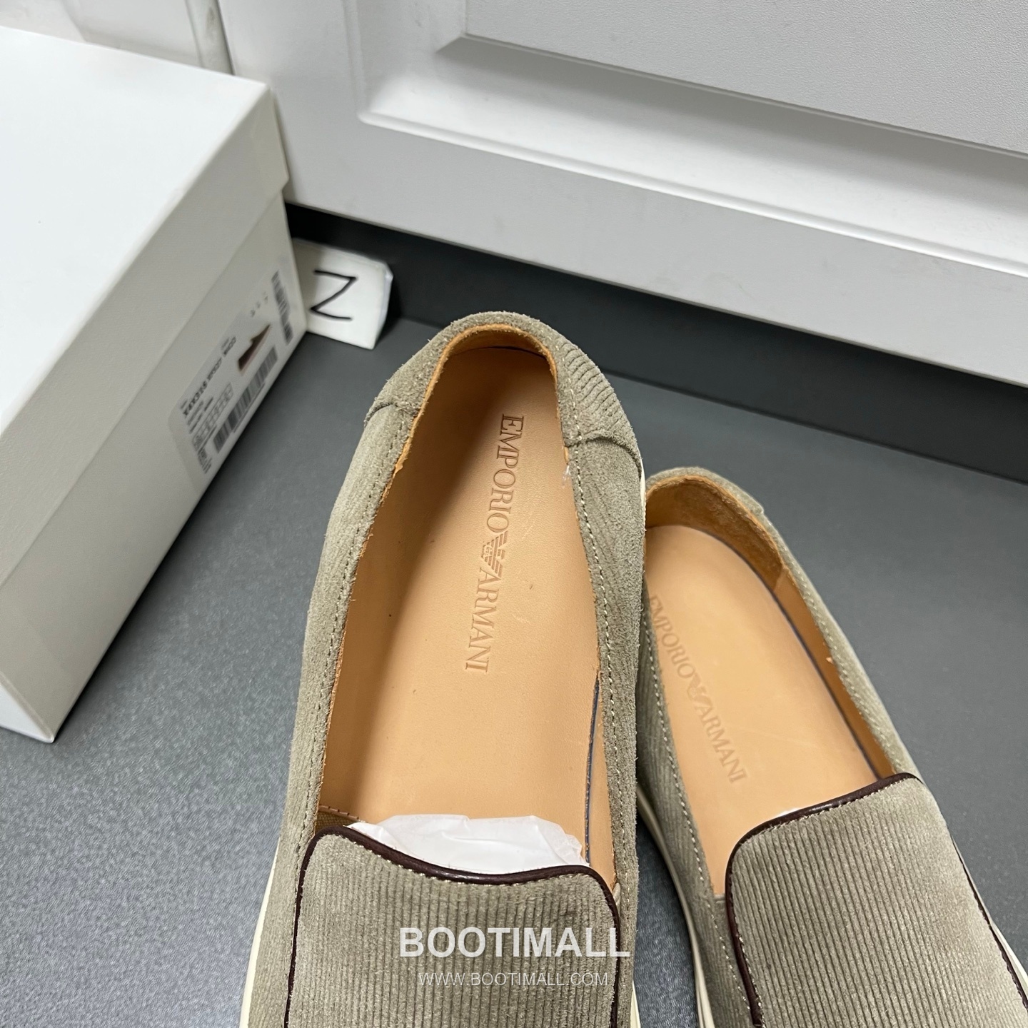 Armani Leather Loafer Suede Calfskin Black Gray 아르마니 코튼 레더 로퍼 스웨이드 송아지가죽 블랙 그레이 3