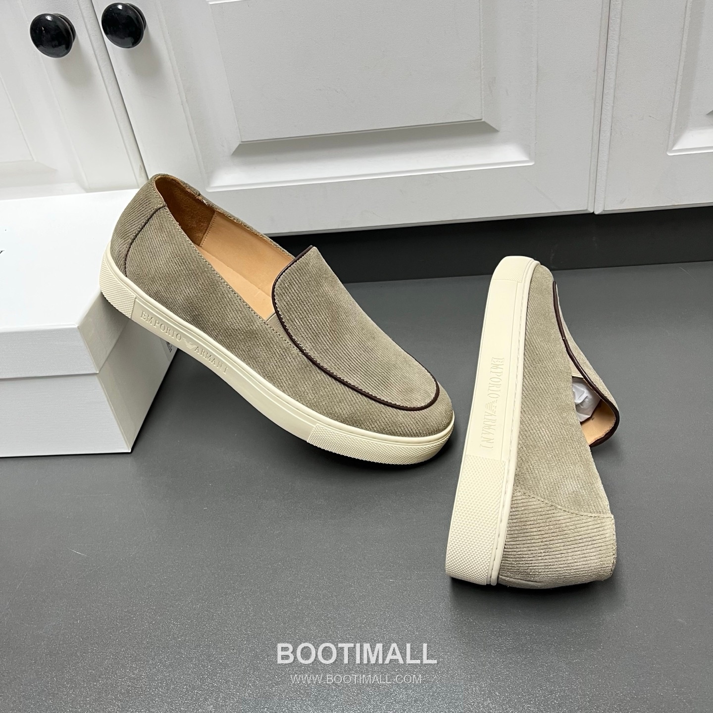 Armani Leather Loafer Suede Calfskin Black Gray 아르마니 코튼 레더 로퍼 스웨이드 송아지가죽 블랙 그레이 6