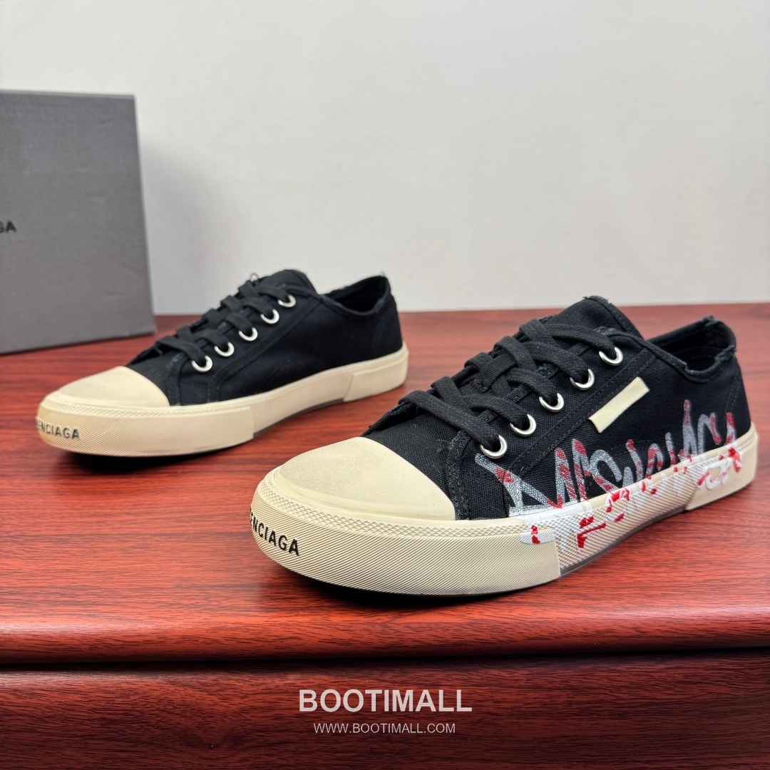 Balenciaga Paris Canvas Sneaker Canvas Rubber Off-White Sneakers 발렌시아가 파리 캔버스 스니커즈 캔버스 러버 오프화이트 3