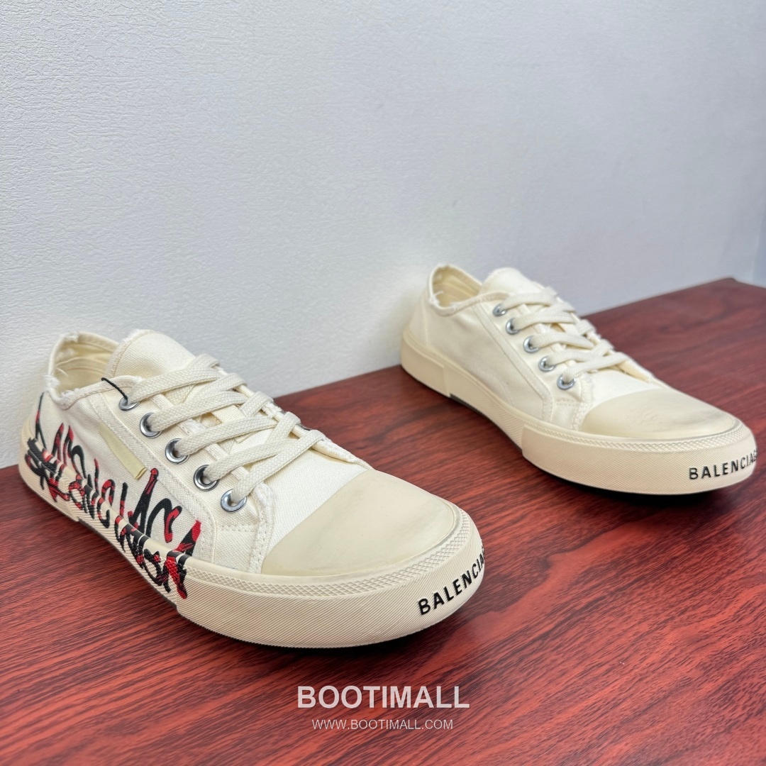 Balenciaga Paris Canvas Sneaker Canvas Rubber Off-White Sneakers 발렌시아가 파리 캔버스 스니커즈 캔버스 러버 오프화이트 2