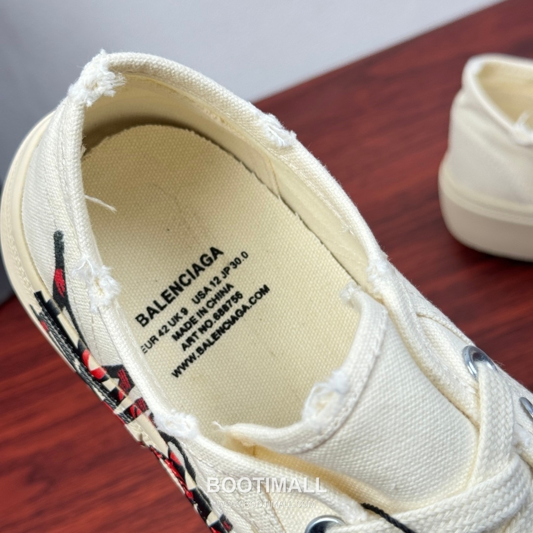 Balenciaga Paris Canvas Sneaker Canvas Rubber Off-White Sneakers 발렌시아가 파리 캔버스 스니커즈 캔버스 러버 오프화이트 7