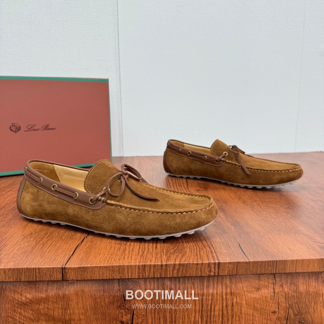Loro Piana Dot Sole Moccasin Suede Leather Brown Loafer 로로피아나 닷 솔 모카신 스웨이드 레더 브라운 로퍼 1