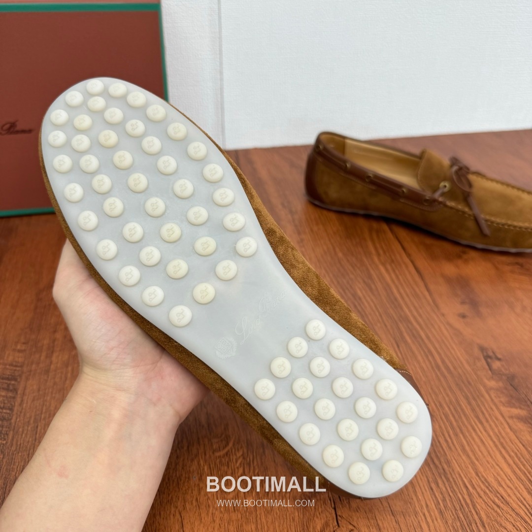 Loro Piana Dot Sole Moccasin Suede Leather Brown Loafer 로로피아나 닷 솔 모카신 스웨이드 레더 브라운 로퍼 9